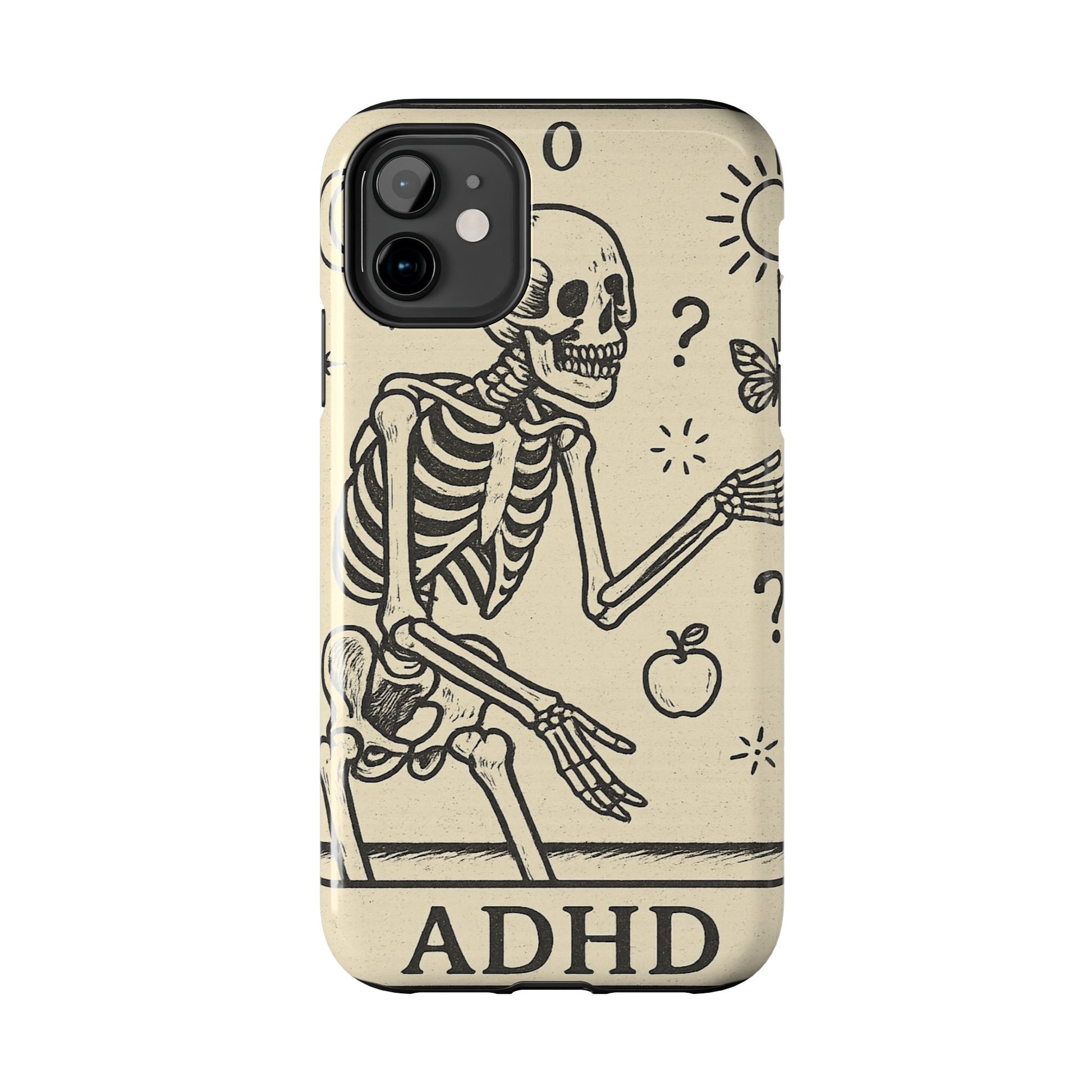 Skeleton ADHD Phone Cases, Unique Phone Cover, Funny ADHD Gift, Quirky Skeleton Design, Cool Accessories for Everyone