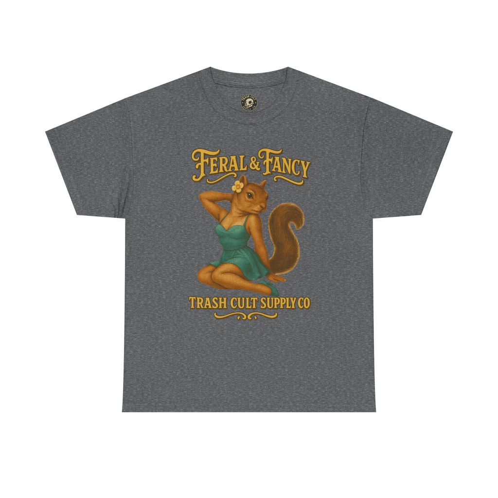 Feral & Fancy Pin-Up Squirrel Shirt – Vintage 1950s Style | Trash Cult Supply Co | Gildan 5000