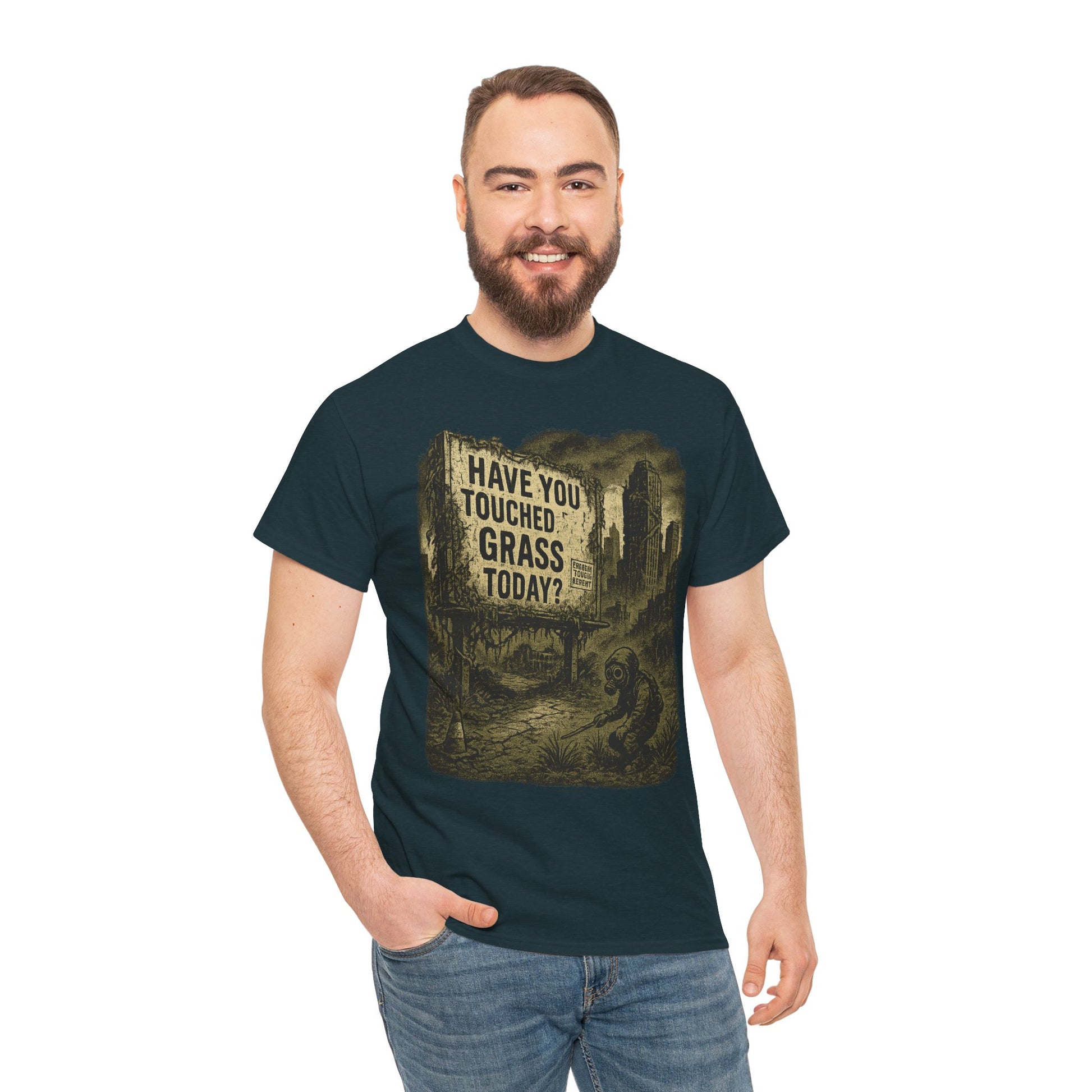 Post-Apocalyptic "Have You Touched Grass Today?" Shirt – Trash Cult Supply Co.