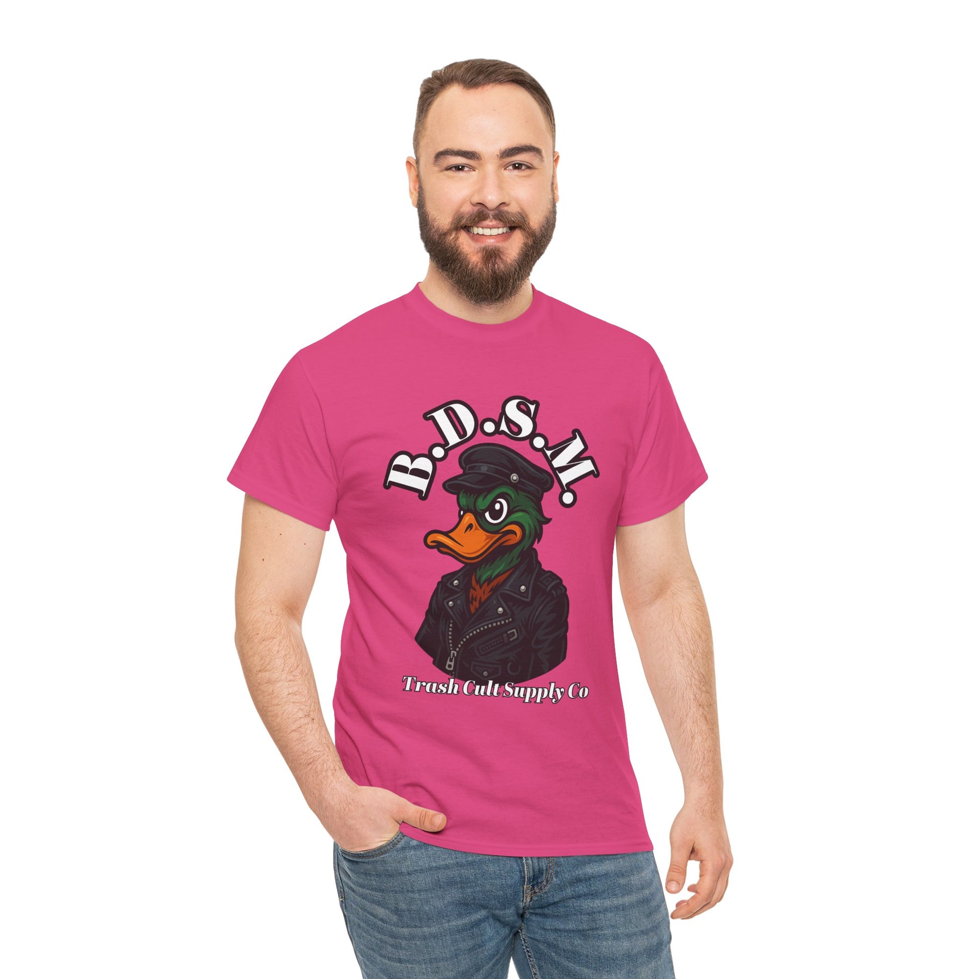 BDSM Mallard Duck Biker Shirt – Funny Biker Duck Tee on Gildan 5000