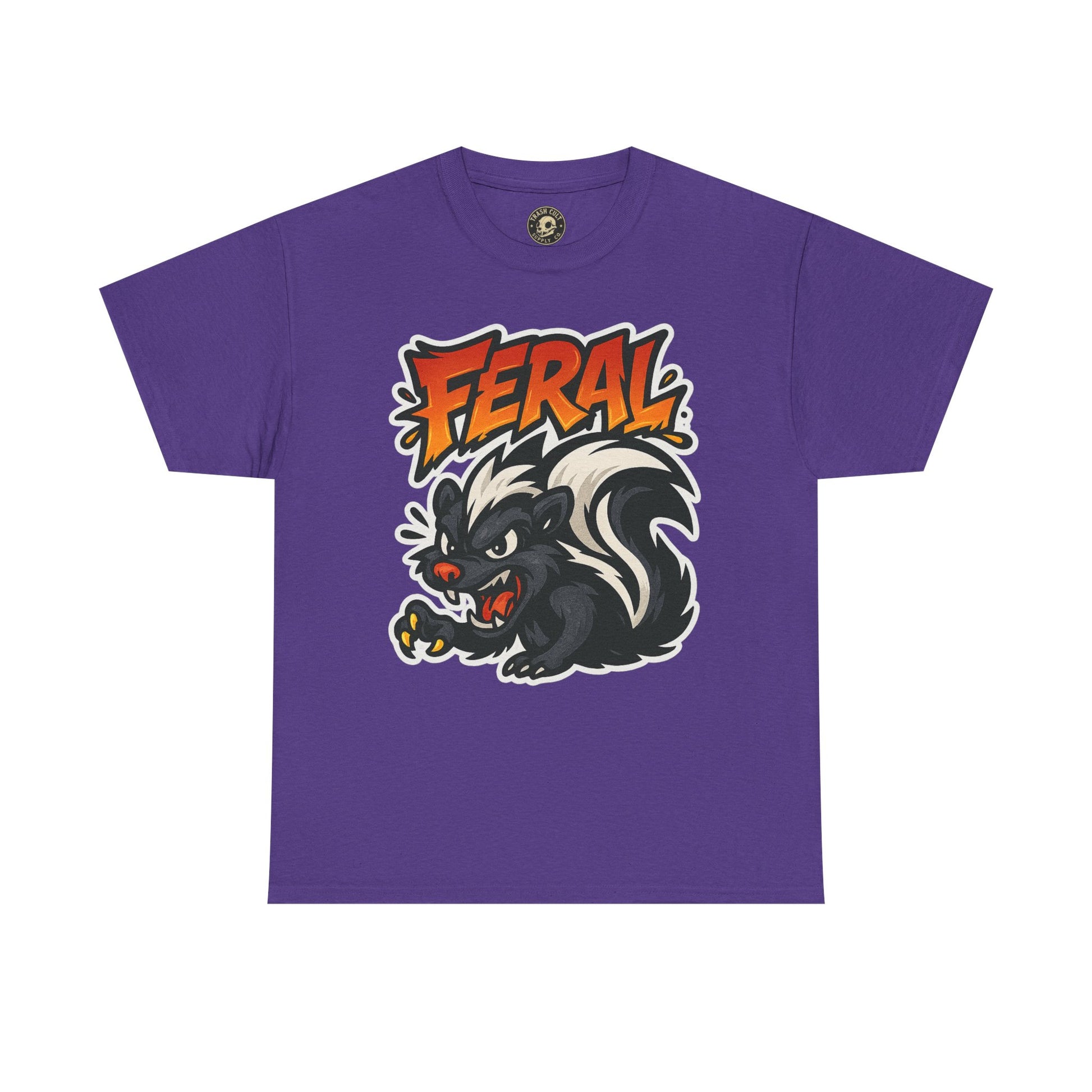 Feral  Skunk Graphic Tee, Cool T-Shirt, Streetwear Style, Unique Gift, Animal Lover Apparel, Fun Casual Wear