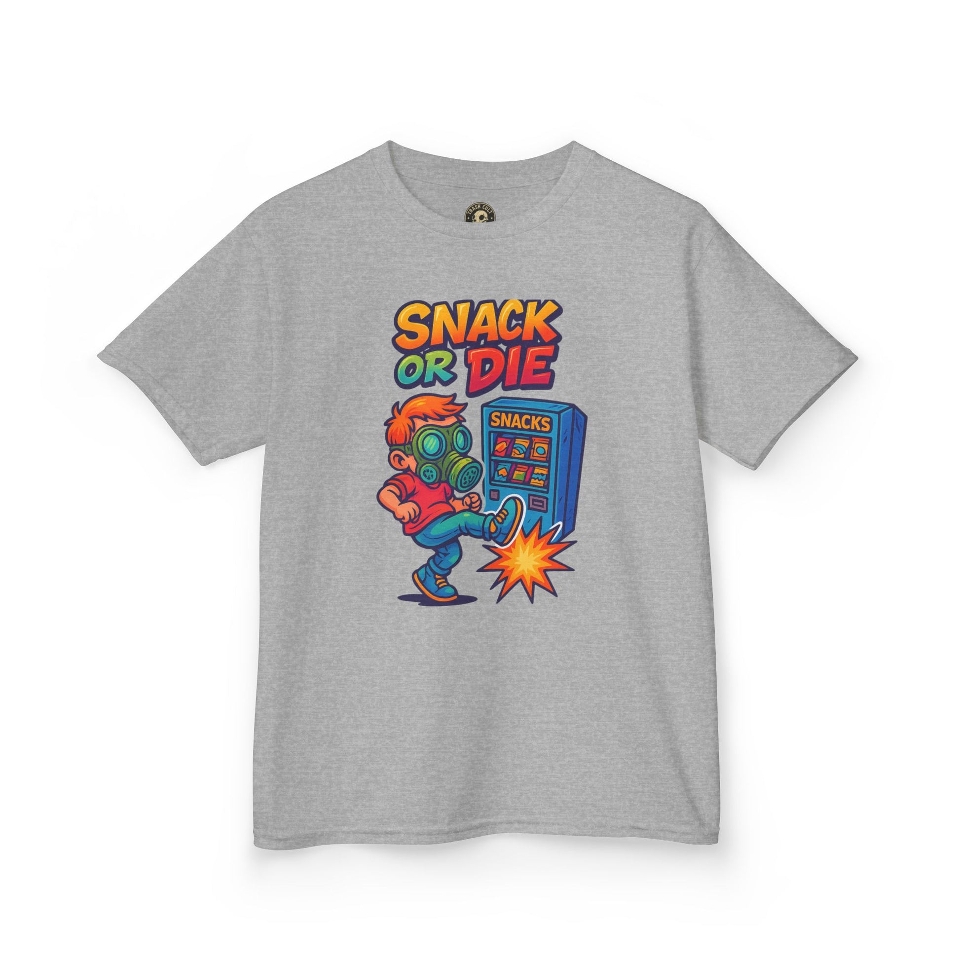 Snack or Die Kids T-Shirt – Funny Retro Gaming Tee for Kids | Playful Cotton Shirt for Snack Lovers