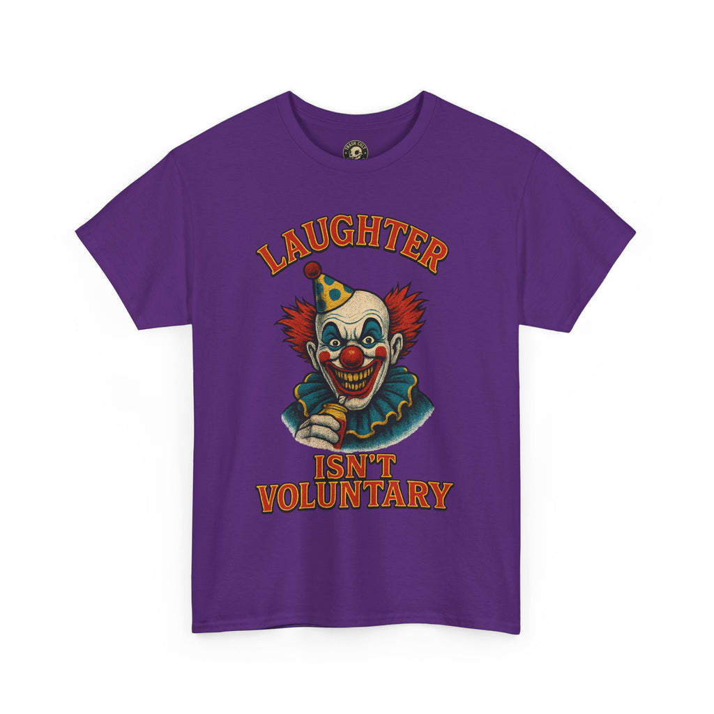Laughter Isn’t Voluntary Creepy Clown Shirt – Circus Horror Tee – Gildan 5000