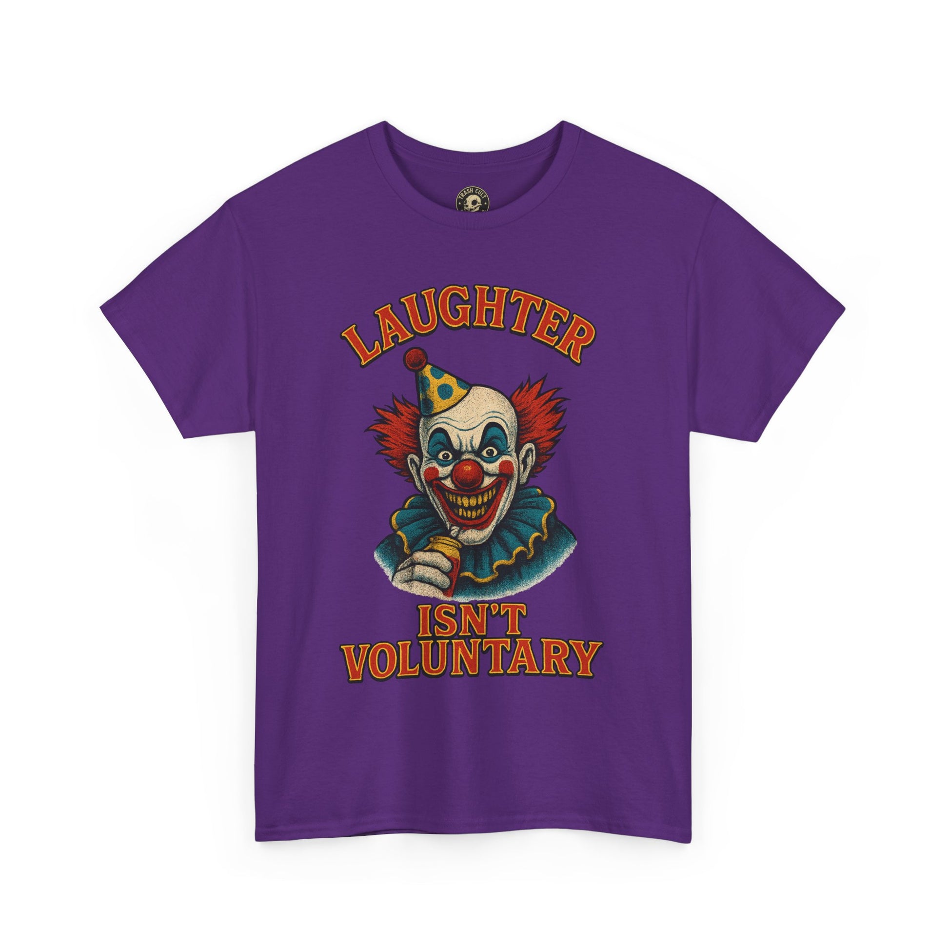 Laughter Isn’t Voluntary Creepy Clown Shirt – Circus Horror Tee – Gildan 5000