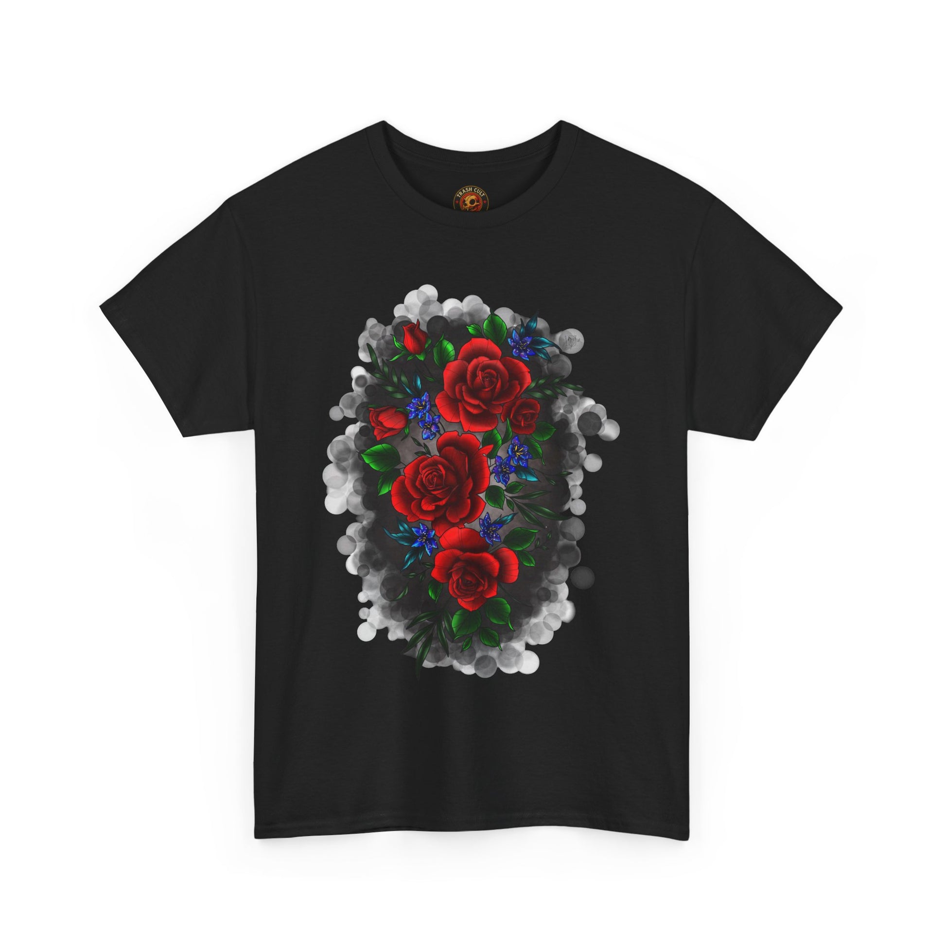 Floral Smoke Tattoo T-Shirt – Lara Davenport x Trash Cult Supply Co. Collab (Gildan 5000)