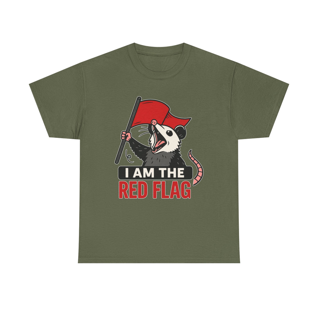 T-Shirt — "I Am The Red Flag" Possum Graphic Tee