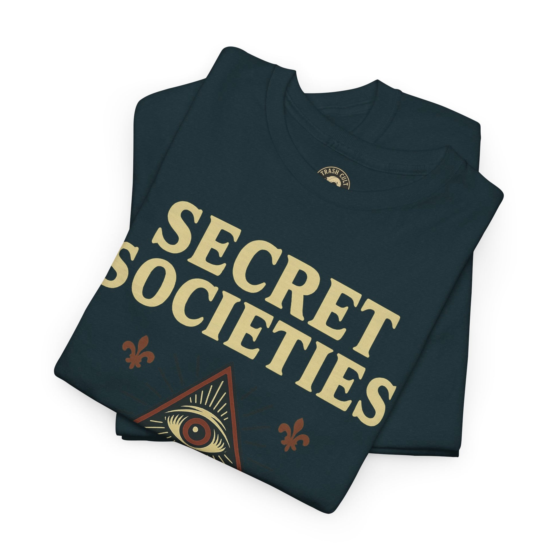 Secret Societies Shirt – Illuminati Eye Graphic Tee – Gildan 5000 Soft Cotton – Trash Cult Vintage Design