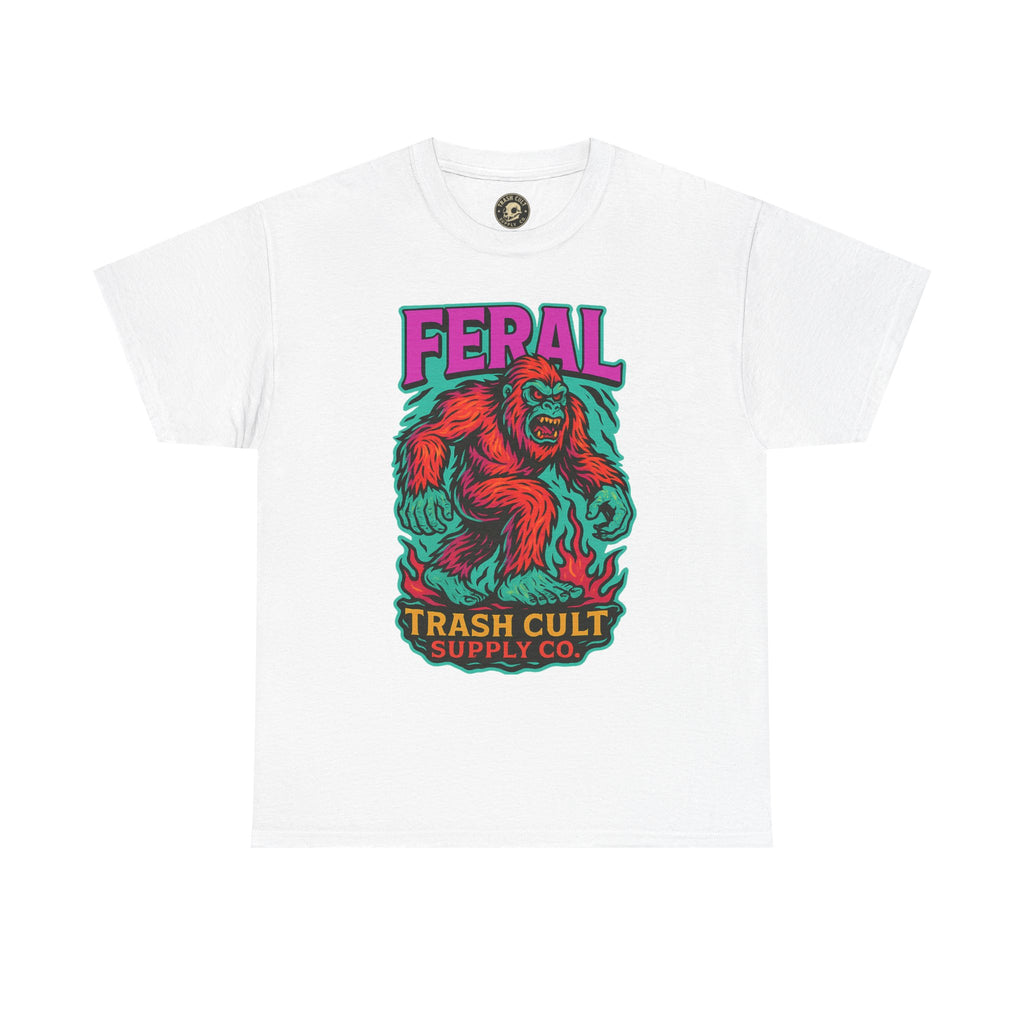 FERAL Bigfoot Shirt – Trashcore Bold Colors | Trash Cult Supply Co | Gildan 5000 Tee