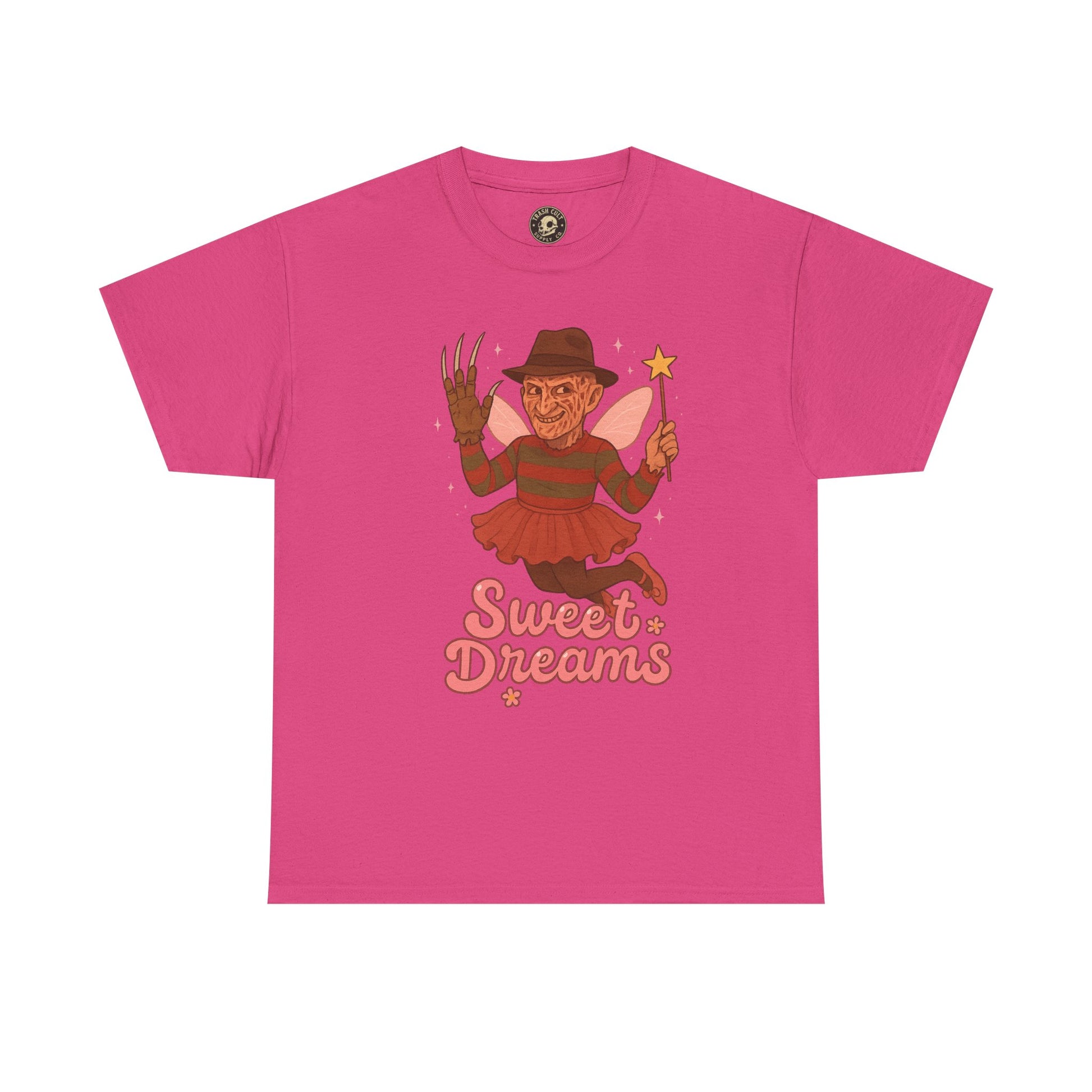 Freddy Krueger Fairy “Sweet Dreams” Funny Horror Parody T-Shirt – Gildan 5000