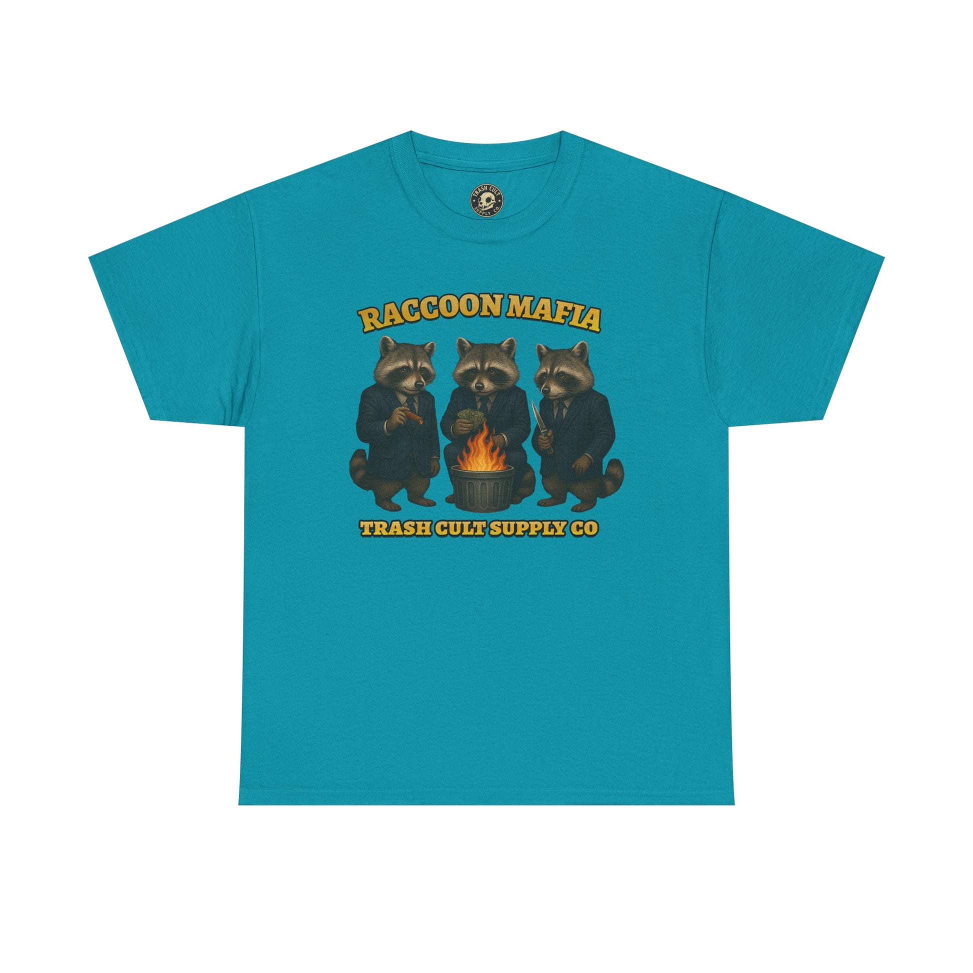 Raccoon Mafia T-Shirt – Realistic Gangster Raccoons in Suits | Trash Cult Supply Co | Gildan 5000