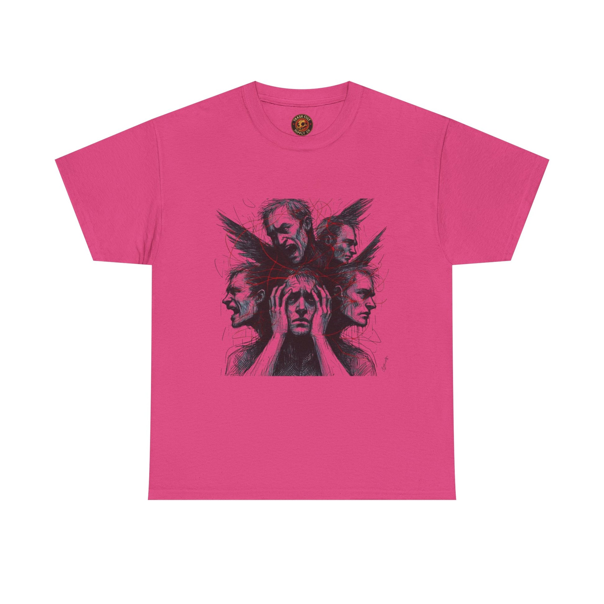 Xian Allen x Trash Cult Shirt – “Loud Inside My Head” | Dark Illustrative Art Tee