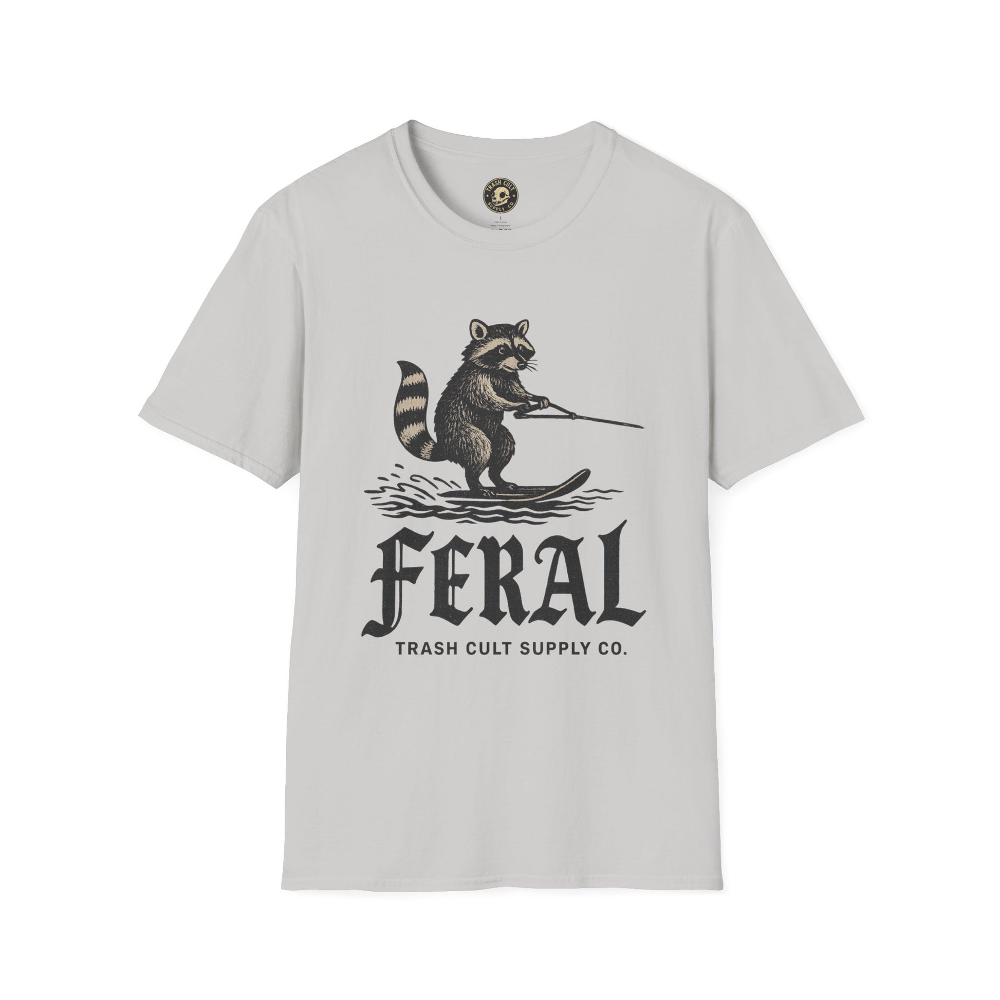 Feral Water Skiing Raccoon Vintage Shirt – Trash Cult Supply Co. | Gildan 2000 Softstyle