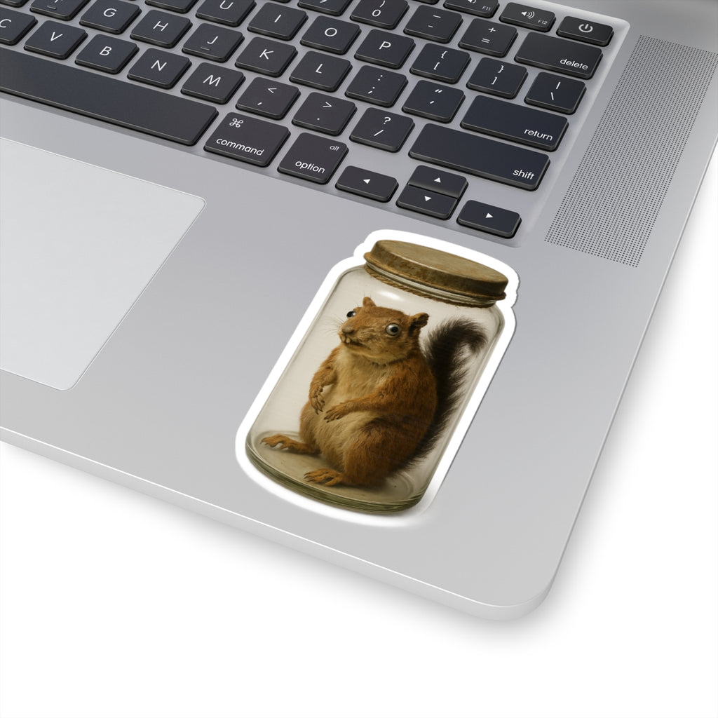 Whimsical Squirrel Stickers, Cute Animal Art, Funny Gift, Laptop Decor, Fun Scrapbooking Supplies, Unique Party Favors