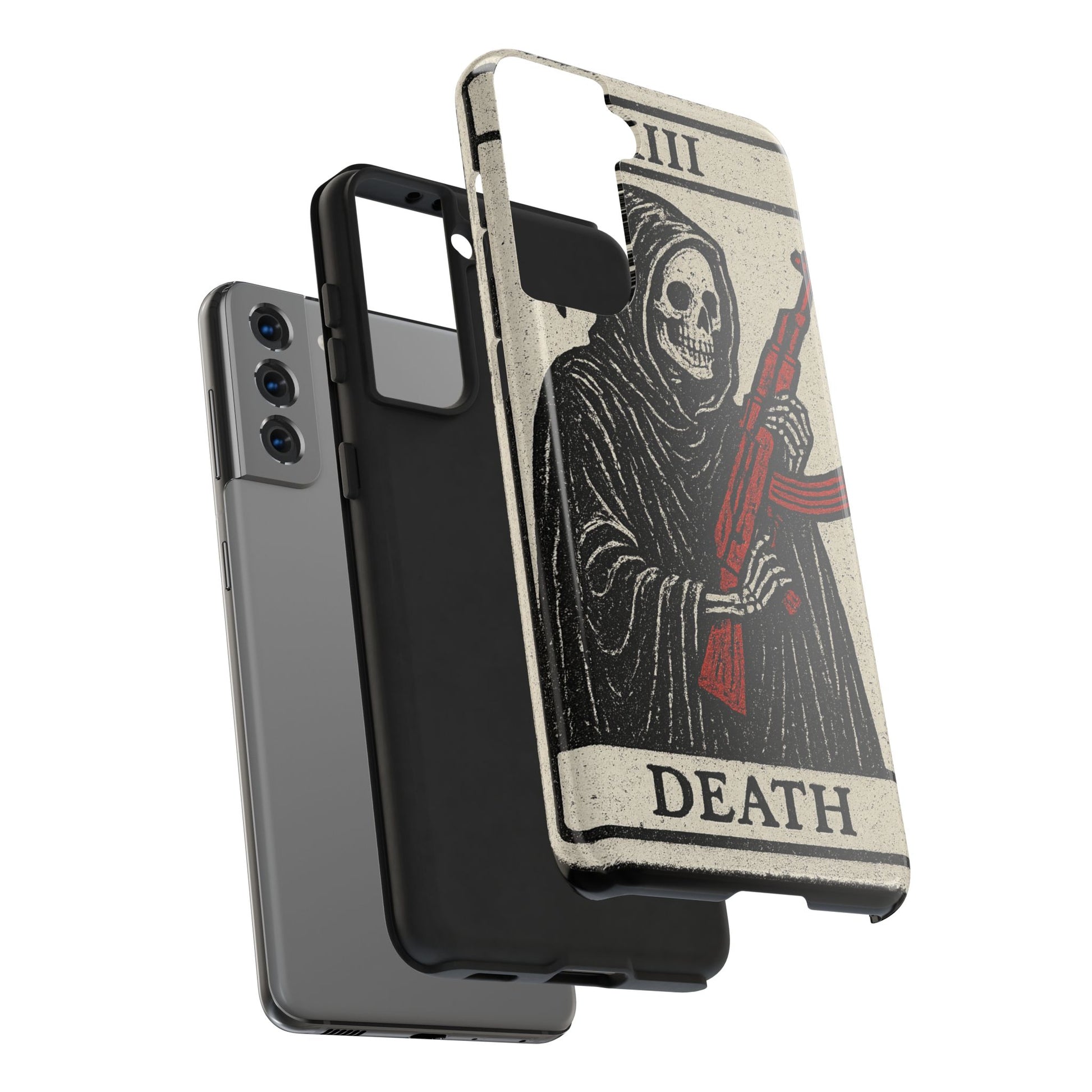 Grim Reaper Phone Case, Tough Phone Case for Gamers, Unique Smartphone Accessories, Halloween Decor, Death-Inspired Gift