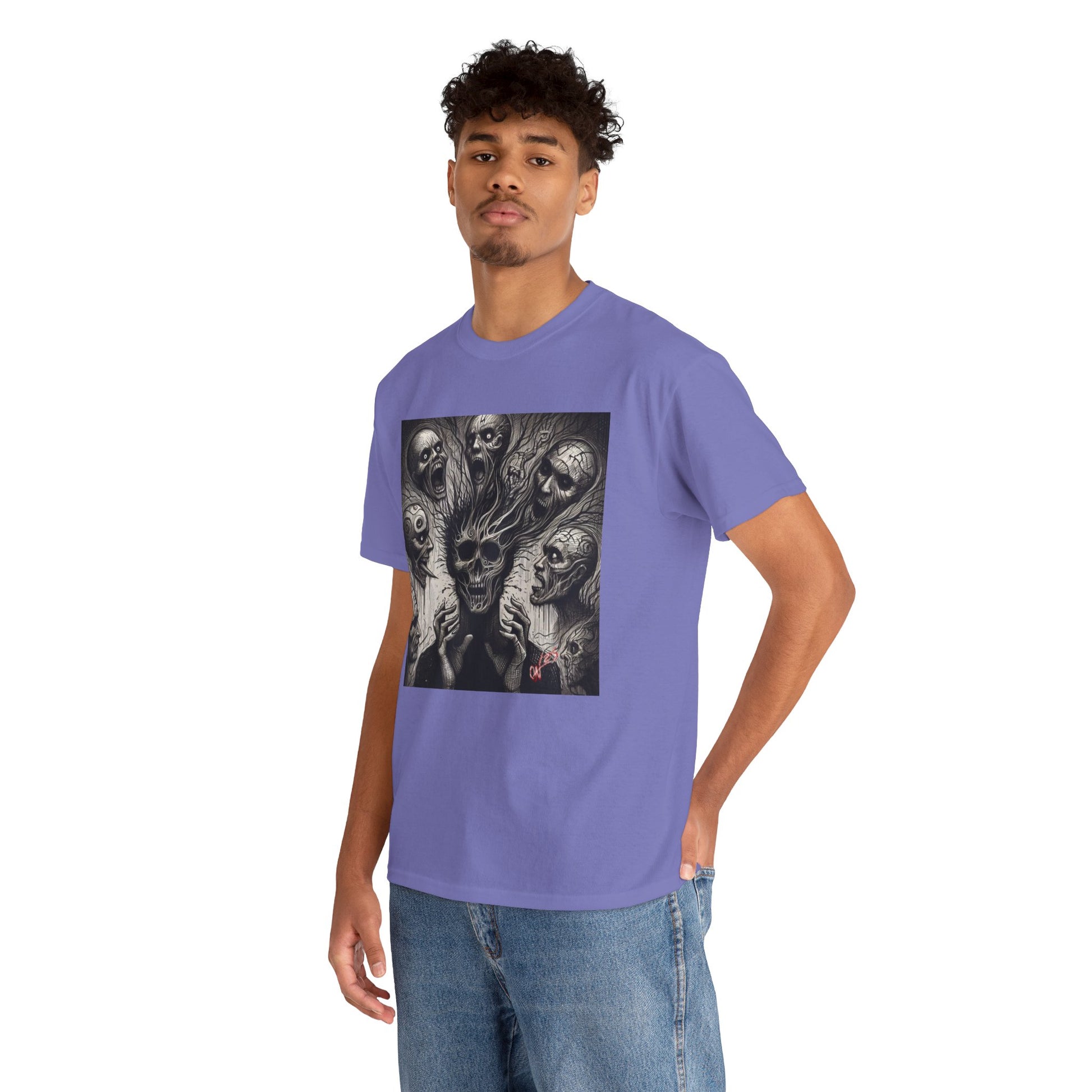 Xian Allen x Trash Cult Shirt – “Voices in the Void” | Horror Skull Scream T-Shirt