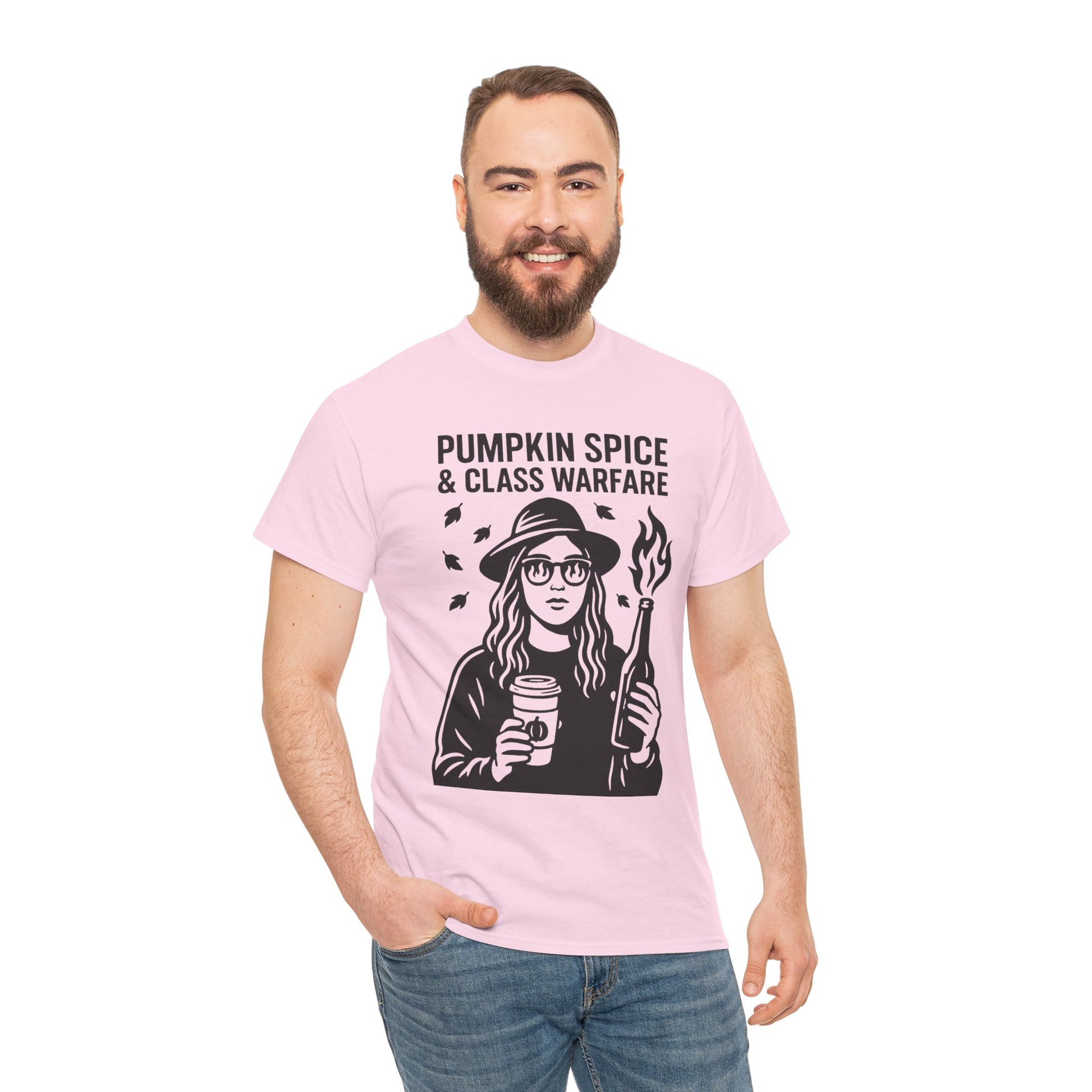 Pumpkin Spice & Class Warfare Shirt – Fall Riot Girl Graphic Tee – Fall of Humanity Collection – Trash Cult Supply Co.