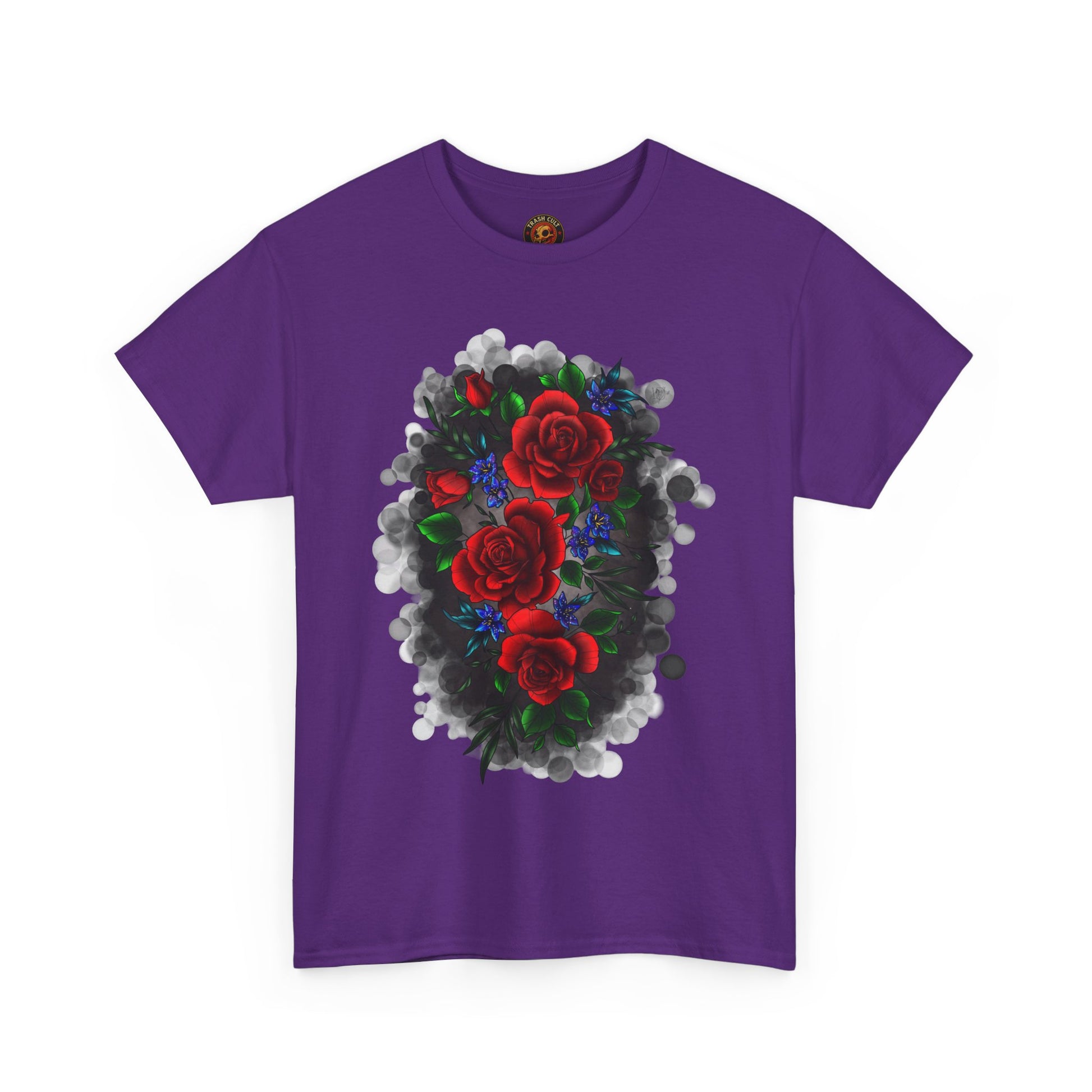 Floral Smoke Tattoo T-Shirt – Lara Davenport x Trash Cult Supply Co. Collab (Gildan 5000)