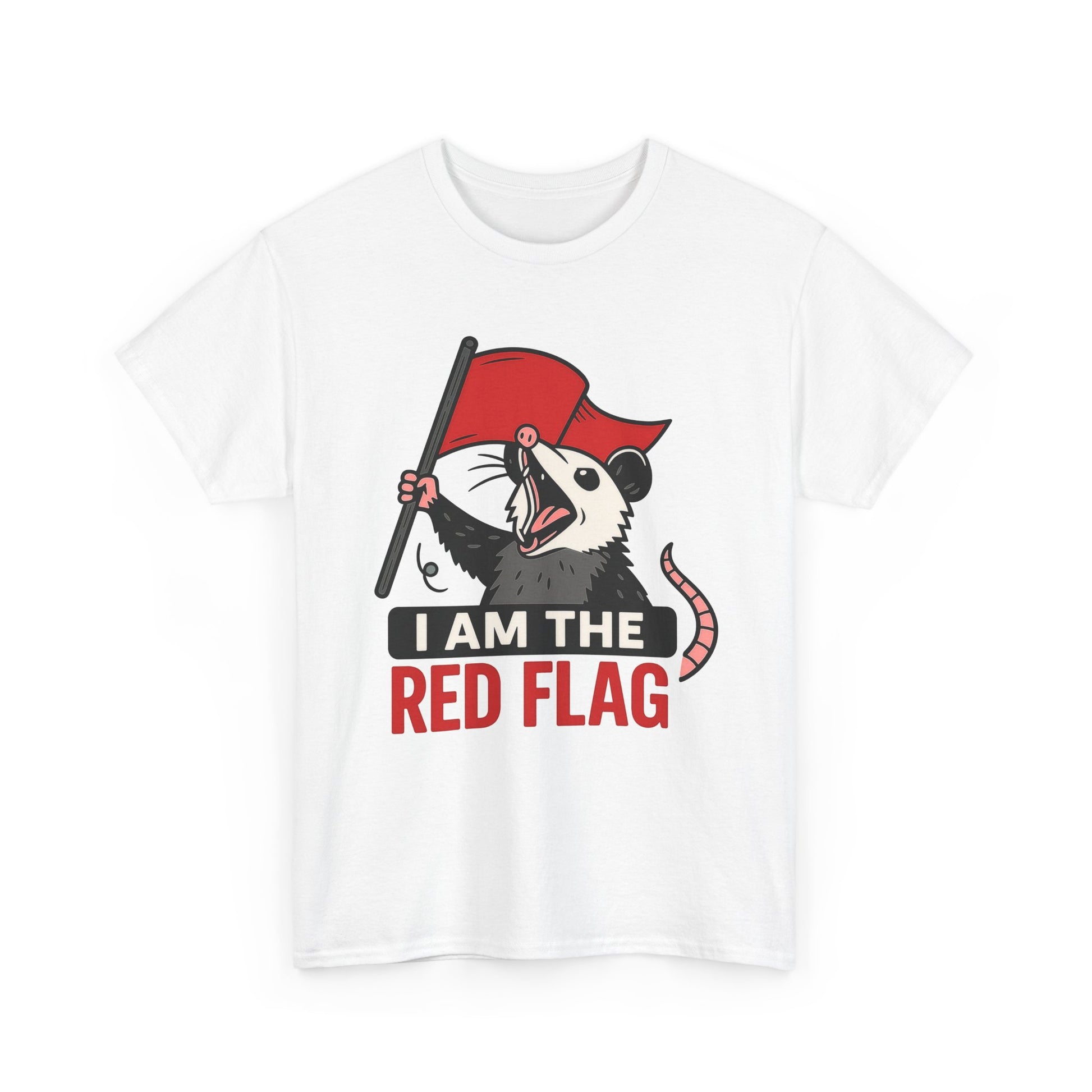 T-Shirt — "I Am The Red Flag" Possum Graphic Tee