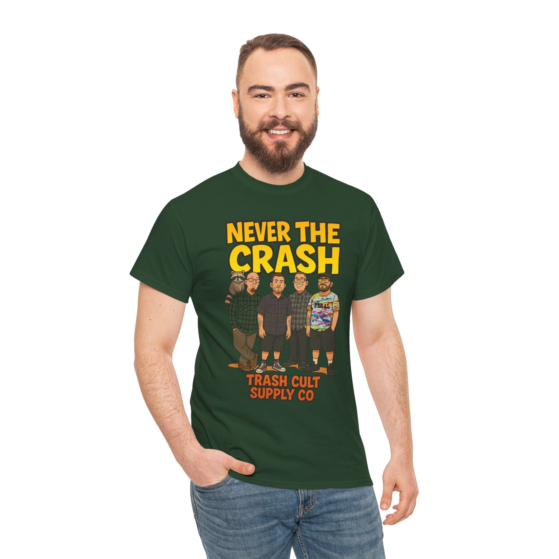 Never The Crash Band Shirt – Bold Graffiti Logo Tee - EXCLUSIVE | Gildan 5000