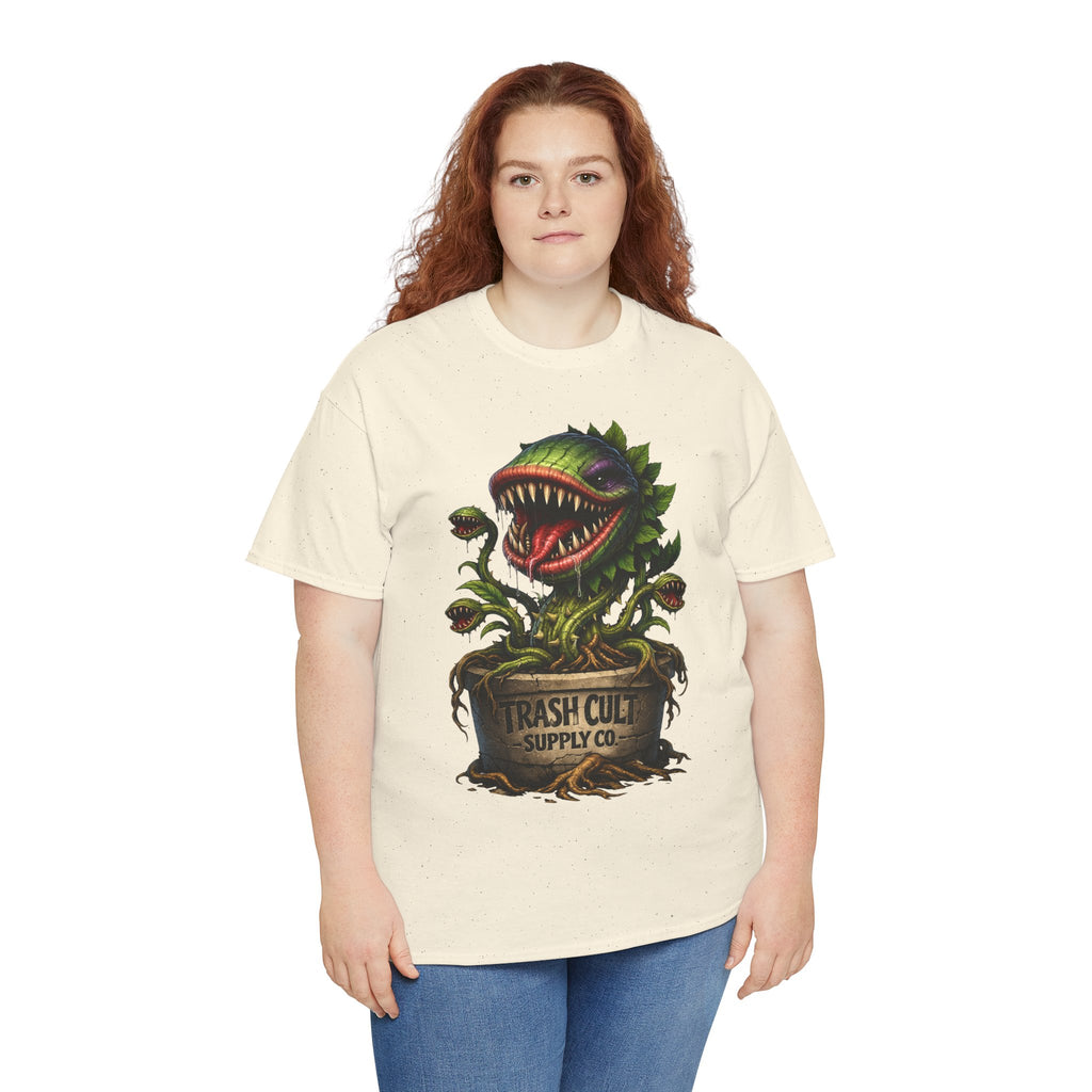 Carnivorous Plant Graphic Tee — "Trash Cult Supply Co." Potted Monster Shirt