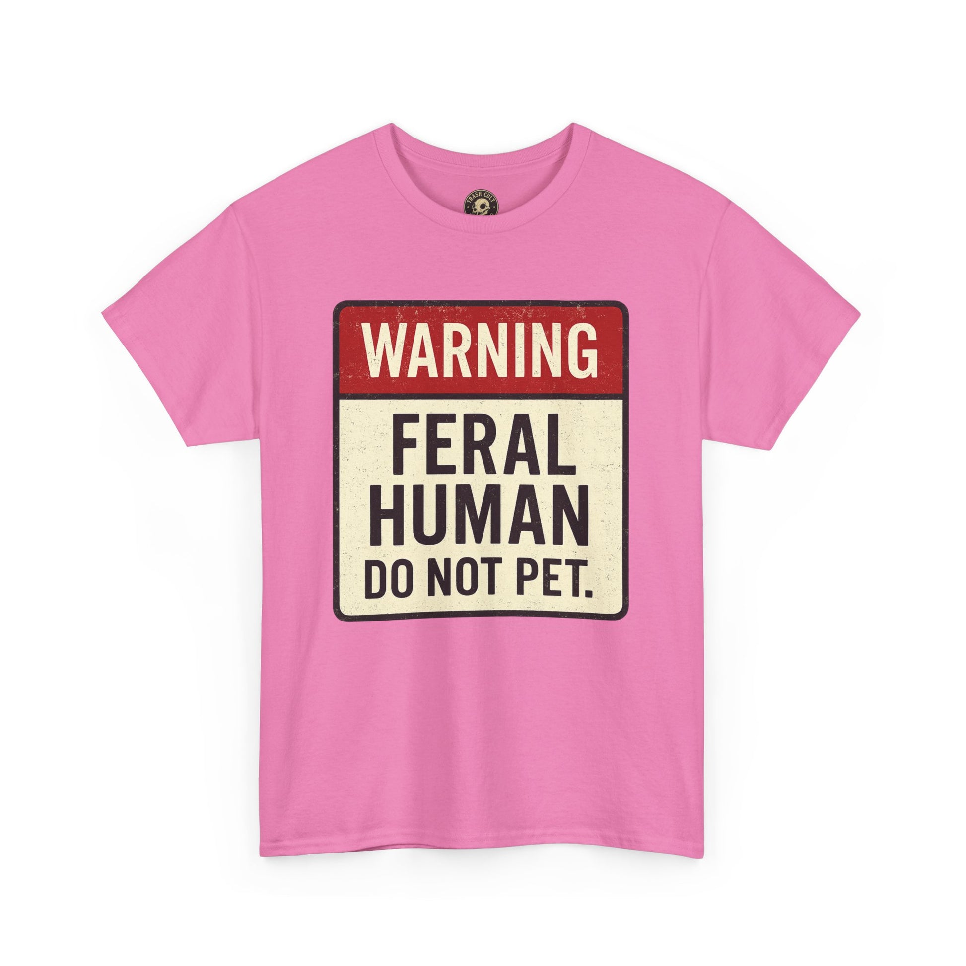 Warning Feral Human Tee: Unisex Humorous Cotton Shirt, Gift for Animal Lovers, Funny Tee, Unique Statement Apparel, Casual Wear, [...]