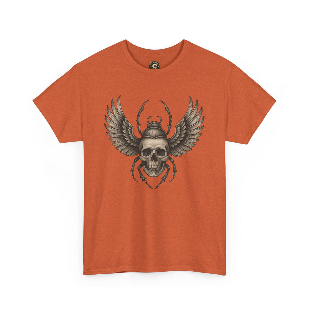 Winged Skull Scarab Shirt – Dark Gothic Beetle Graphic Tee – Gildan 5000 Unisex