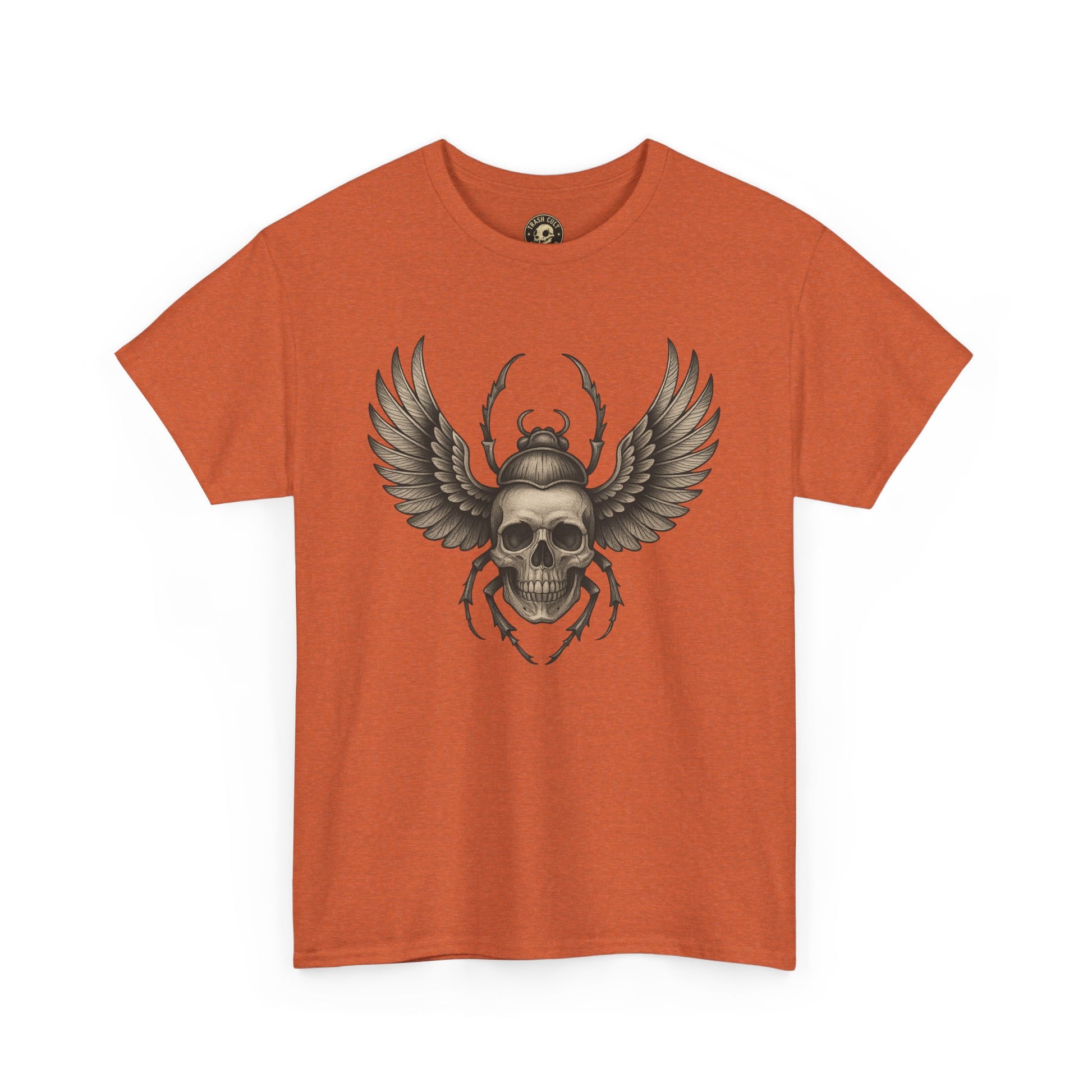 Winged Skull Scarab Shirt – Dark Gothic Beetle Graphic Tee – Gildan 5000 Unisex
