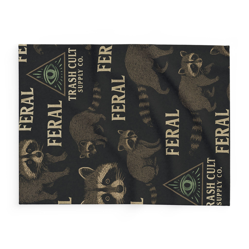Feral Raccoon Arctic Fleece Blanket, Cozy Wildlife Blanket, Unique Gift for Animal Lovers, Soft Throw for Home Decor, Perfect for Camping