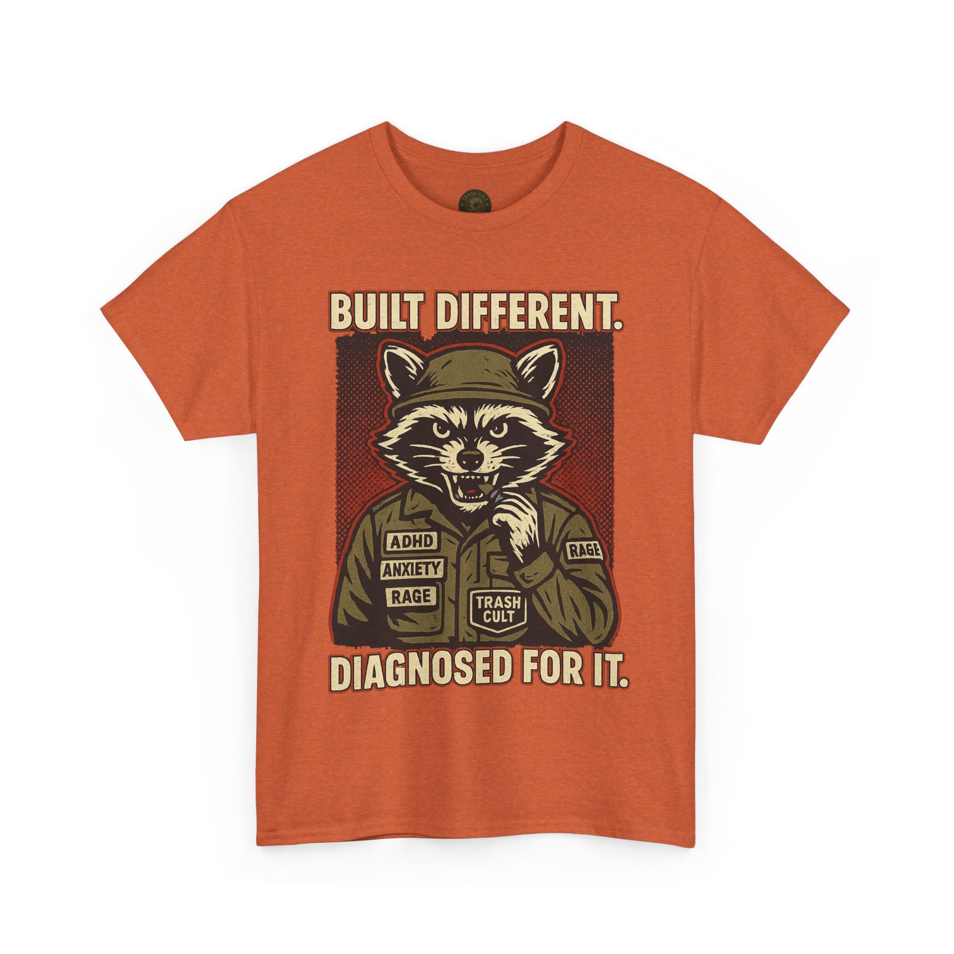 Built Different Diagnosed For It Military Raccoon Shirt – Gildan 5000