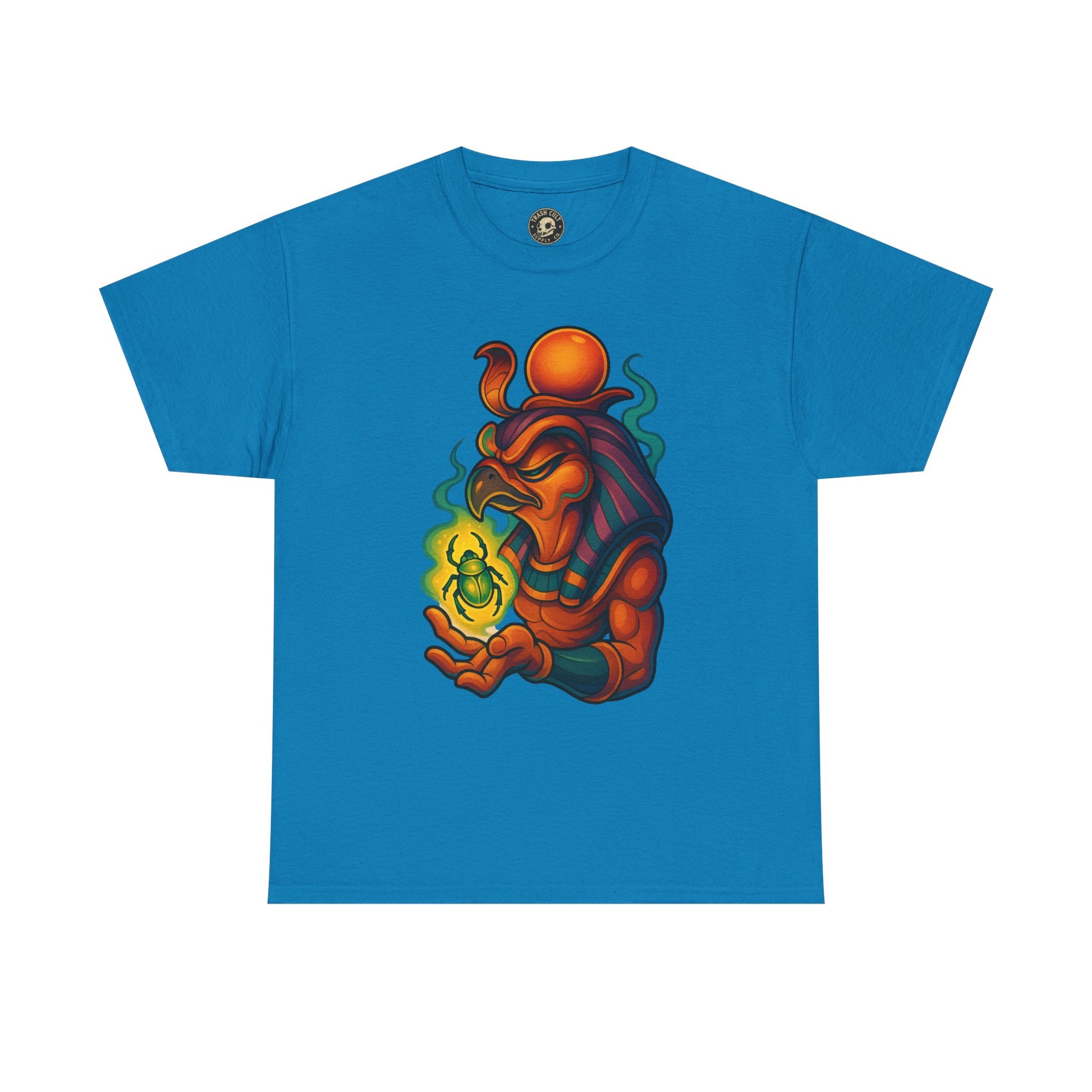 Mystical Guardian Unisex Heavy Cotton Tee, Graphic T-Shirt, Bohemian Style, Unique Fashion, Gift for Fans, Statement Tee