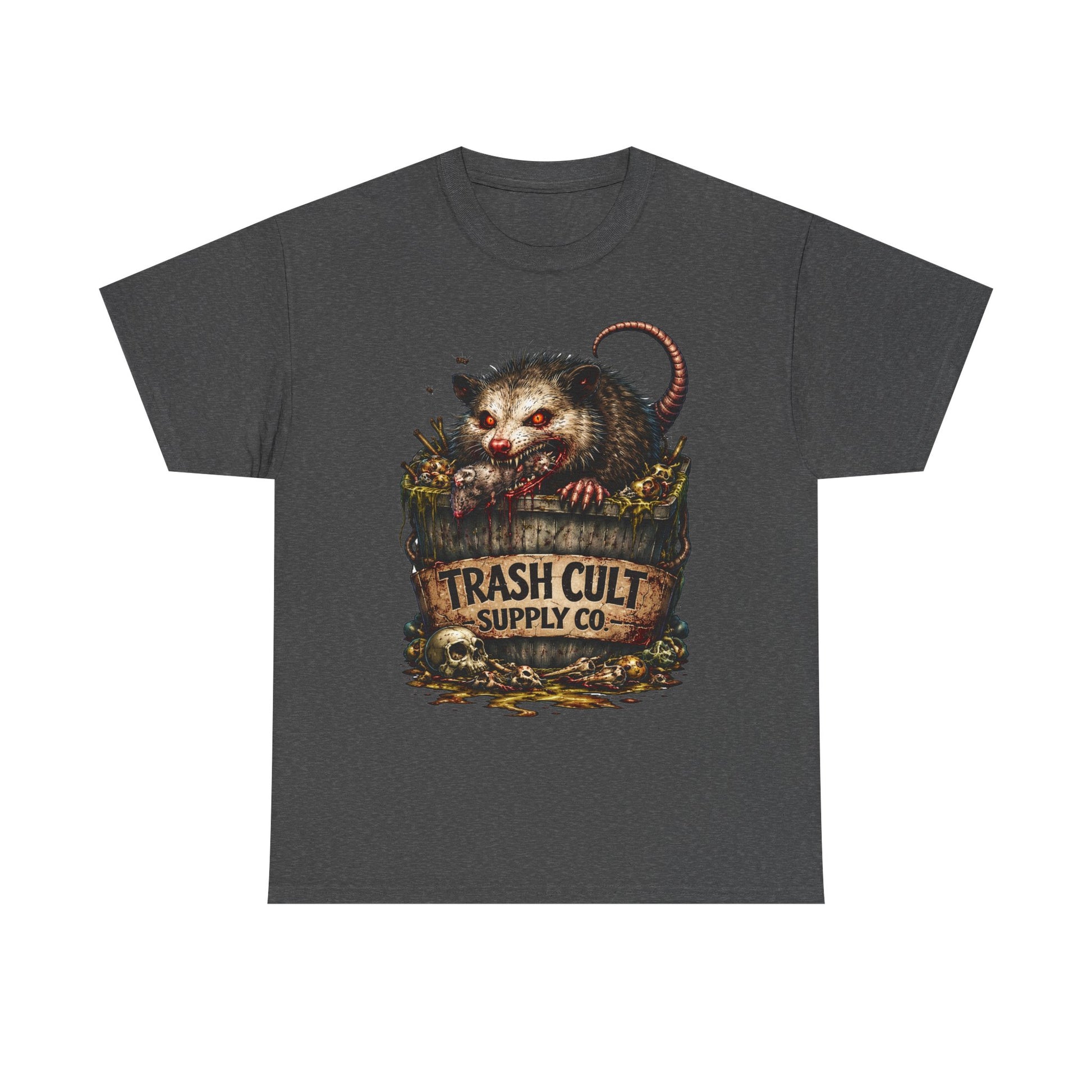 Opossum Trash Cult Tee — Vintage Grunge Wildlife Graphic T-Shirt