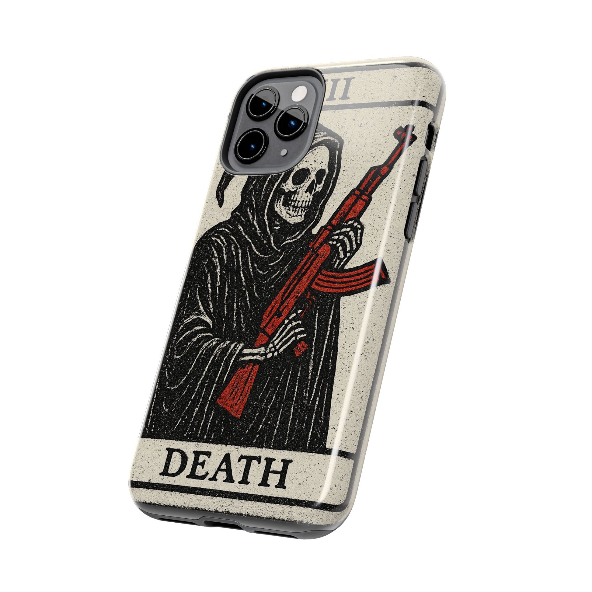 Grim Reaper Phone Case, Tough Phone Case for Gamers, Unique Smartphone Accessories, Halloween Decor, Death-Inspired Gift