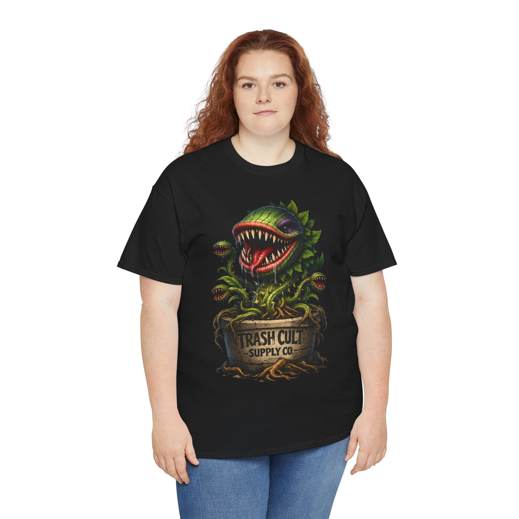 Carnivorous Plant Graphic Tee — "Trash Cult Supply Co." Potted Monster Shirt