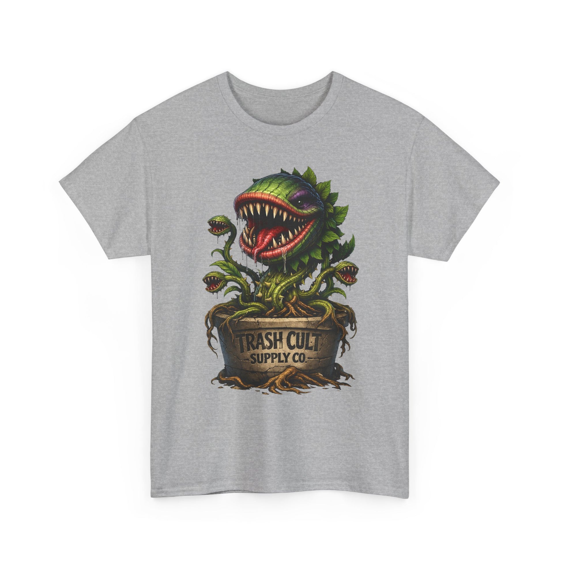 Carnivorous Plant Graphic Tee — "Trash Cult Supply Co." Potted Monster Shirt