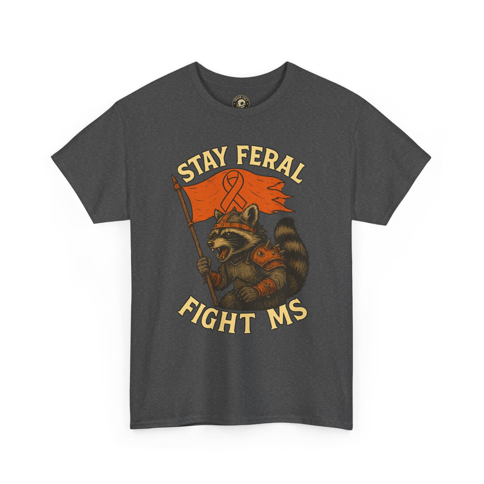 Stay Feral Fight MS Raccoon warrior shirt