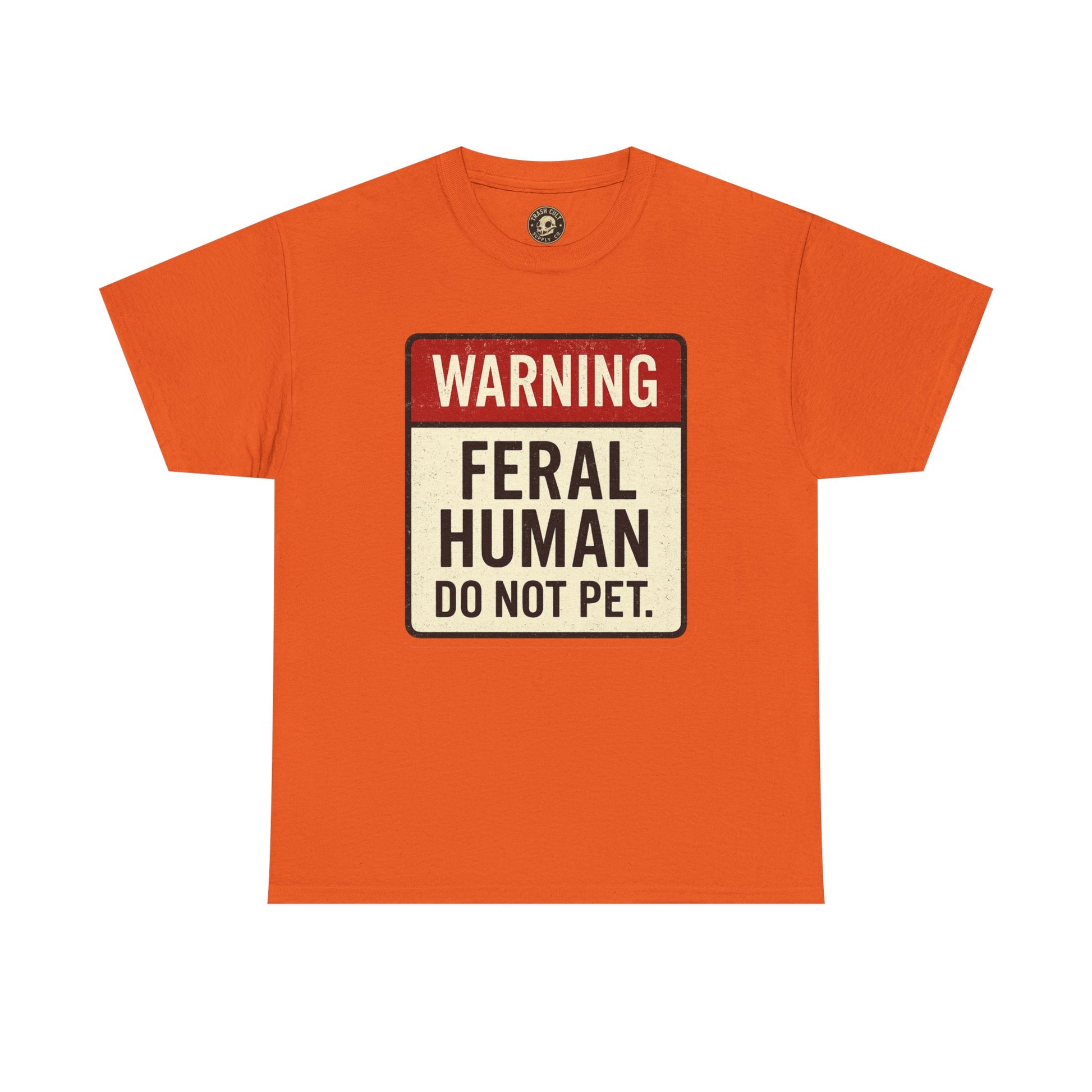 Warning Feral Human Tee: Unisex Humorous Cotton Shirt, Gift for Animal Lovers, Funny Tee, Unique Statement Apparel, Casual Wear, [...]
