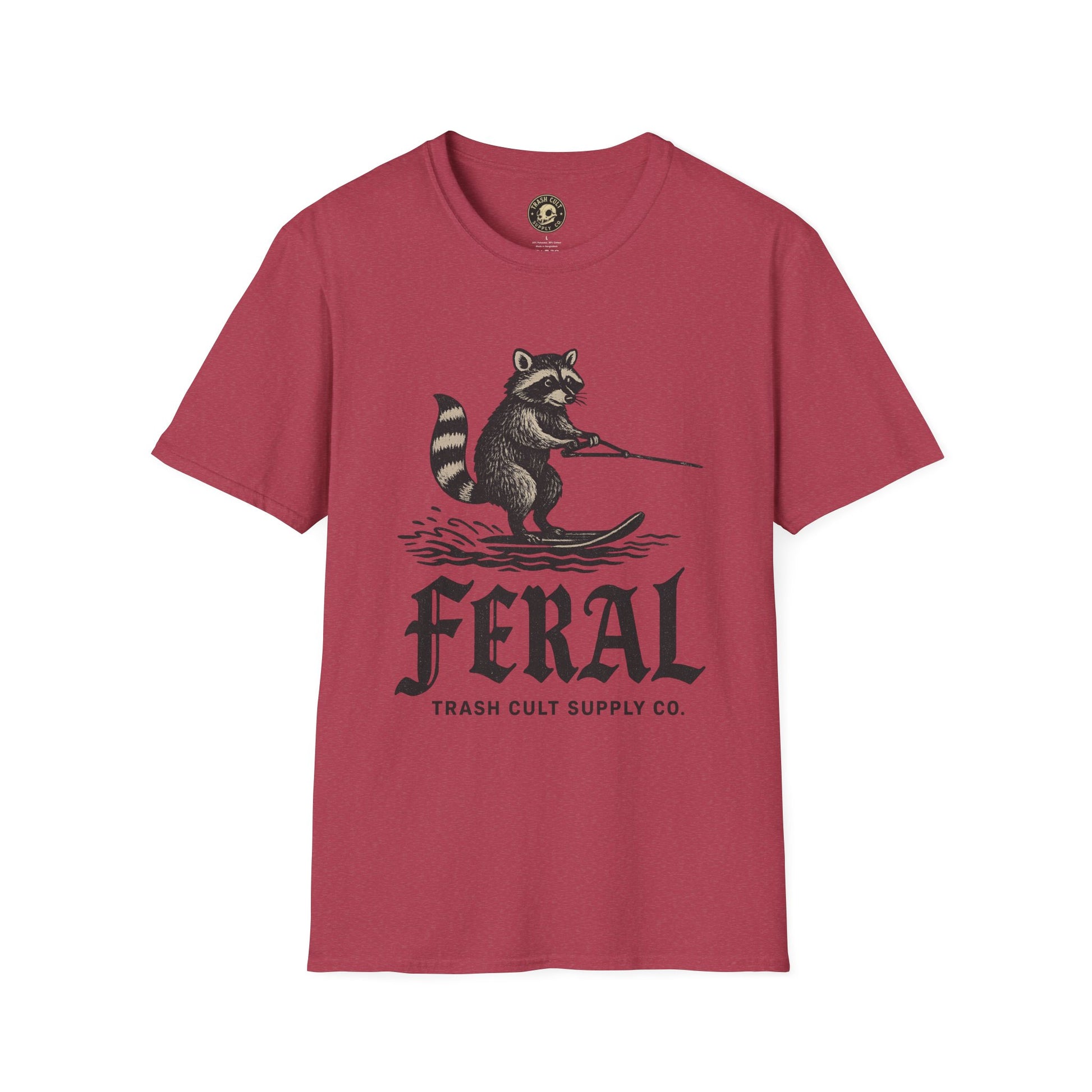 Feral Water Skiing Raccoon Vintage Shirt – Trash Cult Supply Co. | Gildan 2000 Softstyle