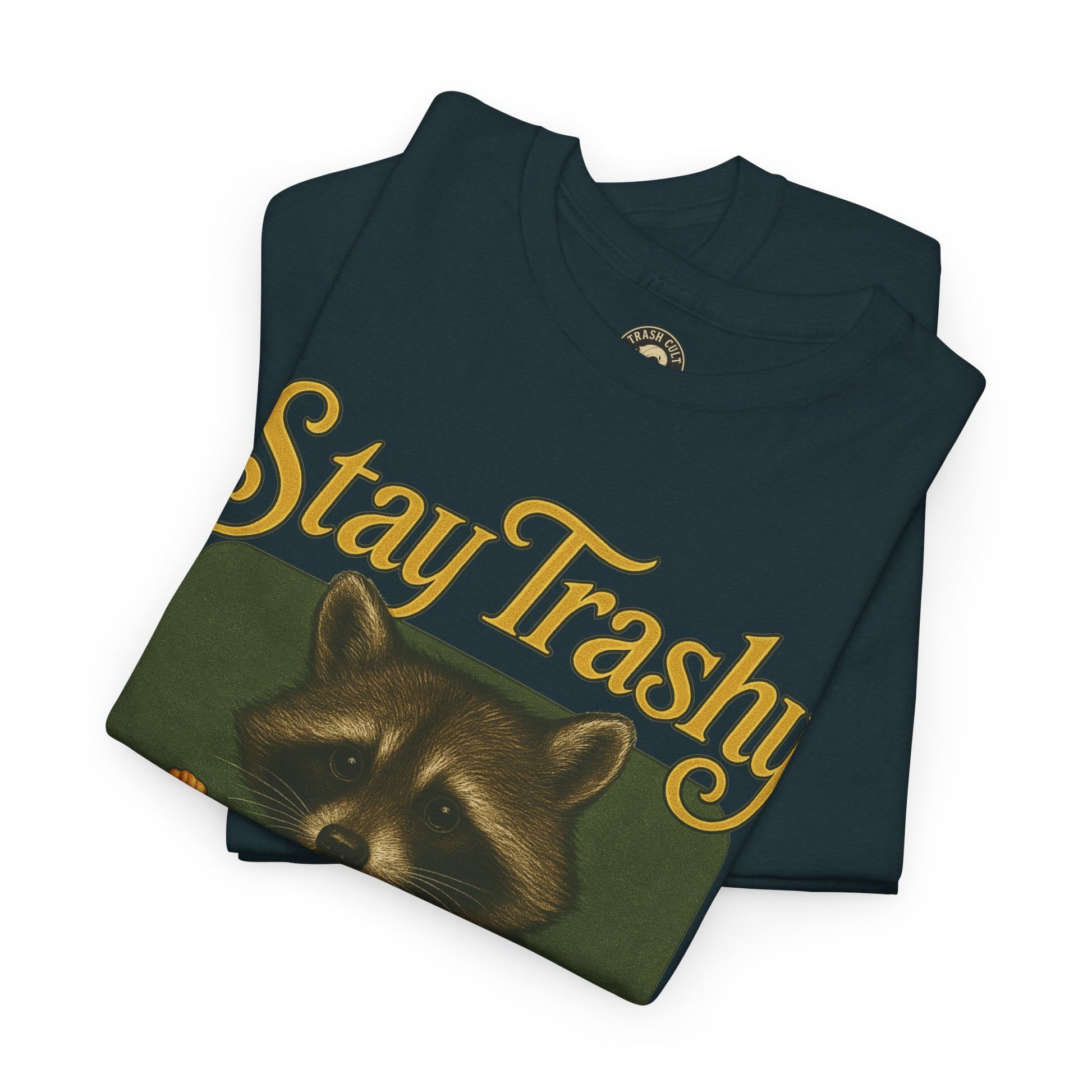 Stay Trashy Raccoon T-Shirt – Vintage-Style Cute Trash Panda | Trash Cult Supply Co | Gildan 5000