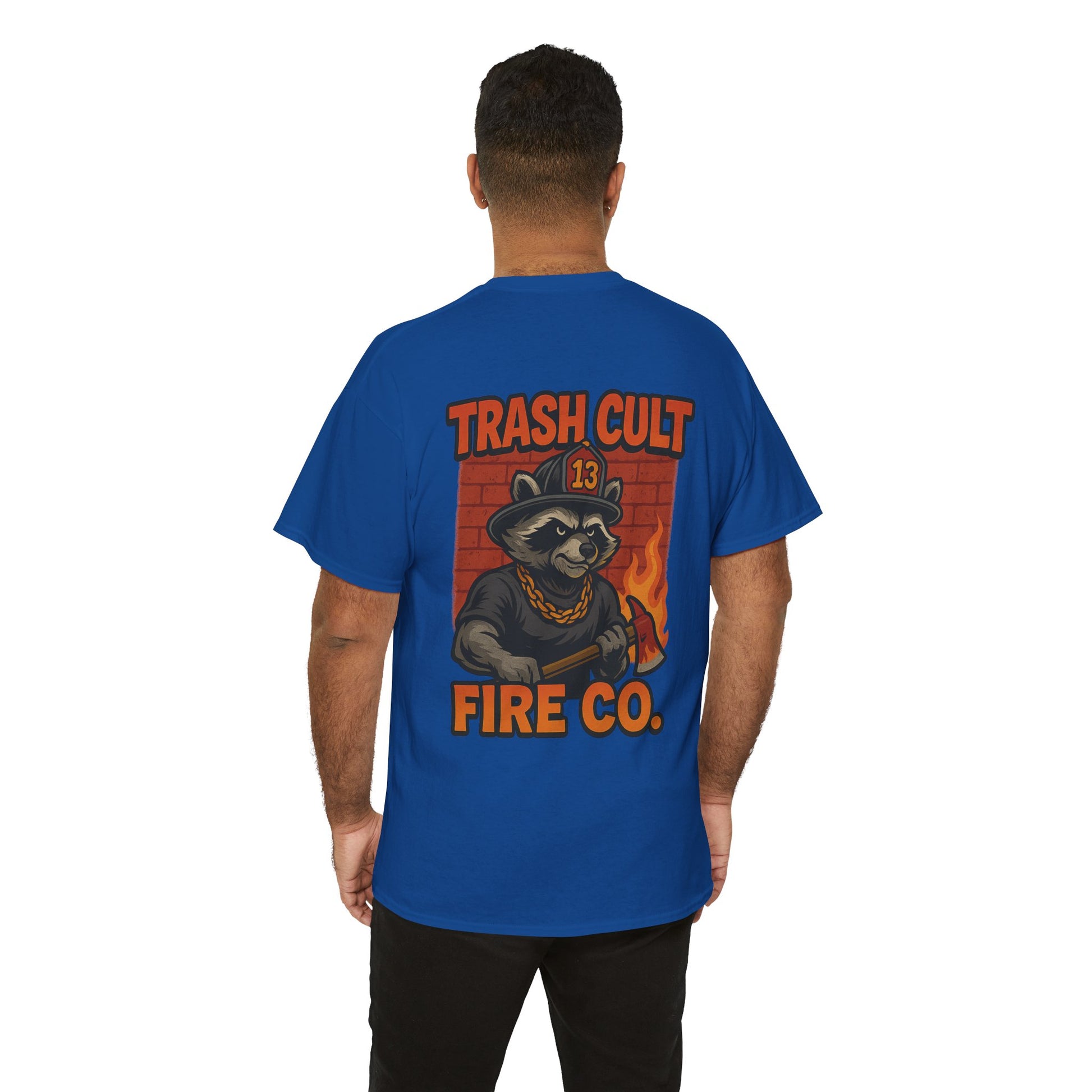 Trash Cult Fire Co. Unisex Tee - Quirky Raccoon Design, Fun Gift, Casual Wear, Firefighter Humor, Unique Apparel