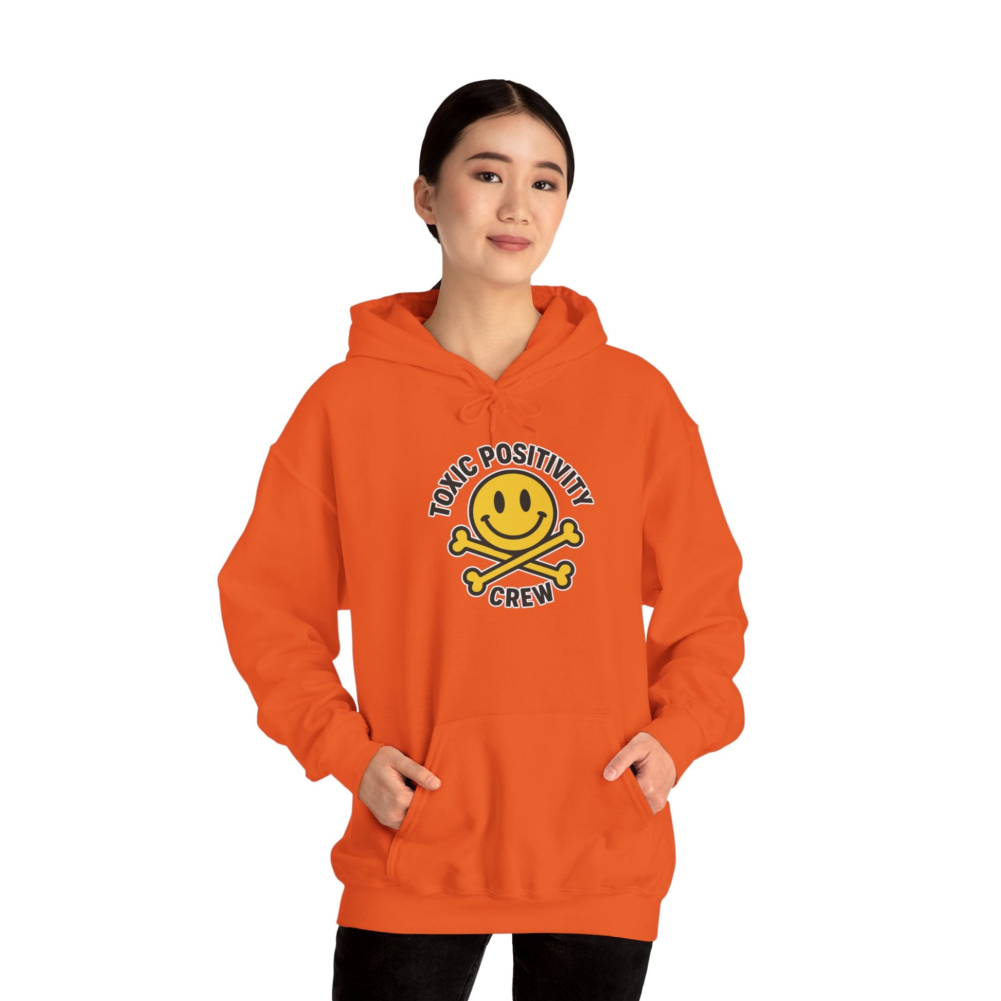 Toxic Positivity Hoodie | Unisex Hooded Sweatshirt | Comfortable Casual Wear, Gift for Friends, Positive Vibes, Streetwear Style