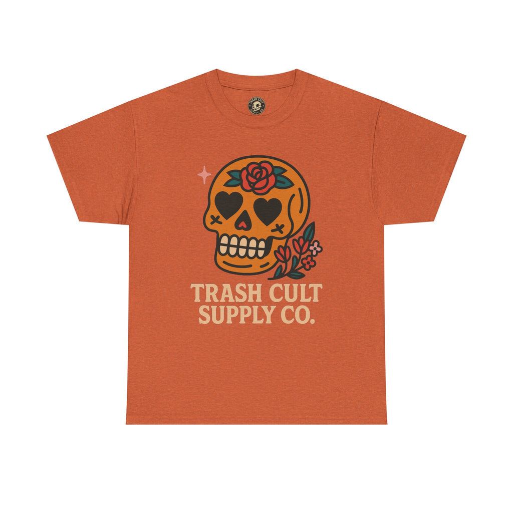 Sugar Skull T-Shirt – Trash Cult Supply Co. – Gildan 5000 Heavy Cotton Tee