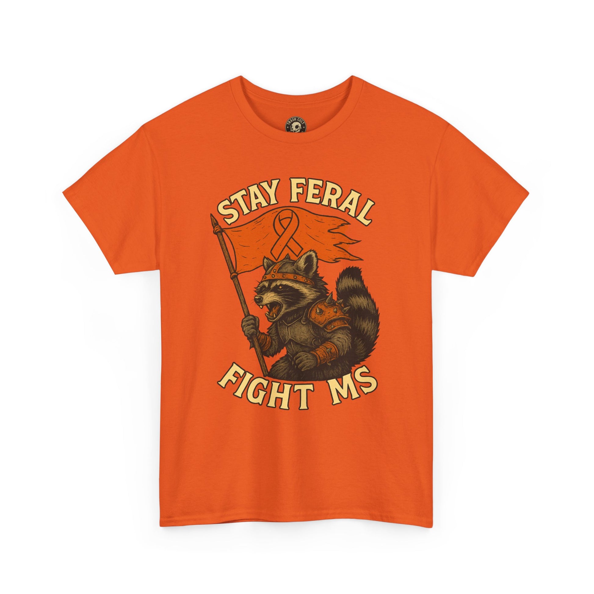 Stay Feral Fight MS Raccoon warrior shirt