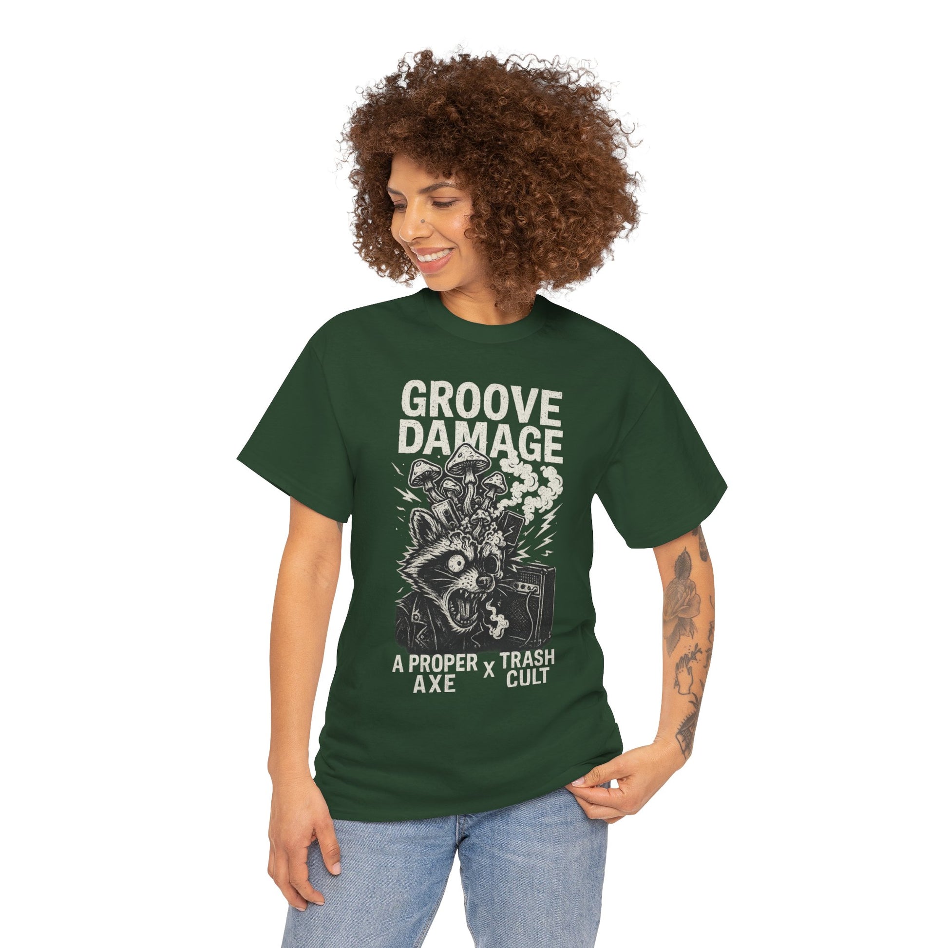 Groove Damage T-Shirt – A Proper Axe x Trash Cult Collab – Stoner Groove Punk Shirt