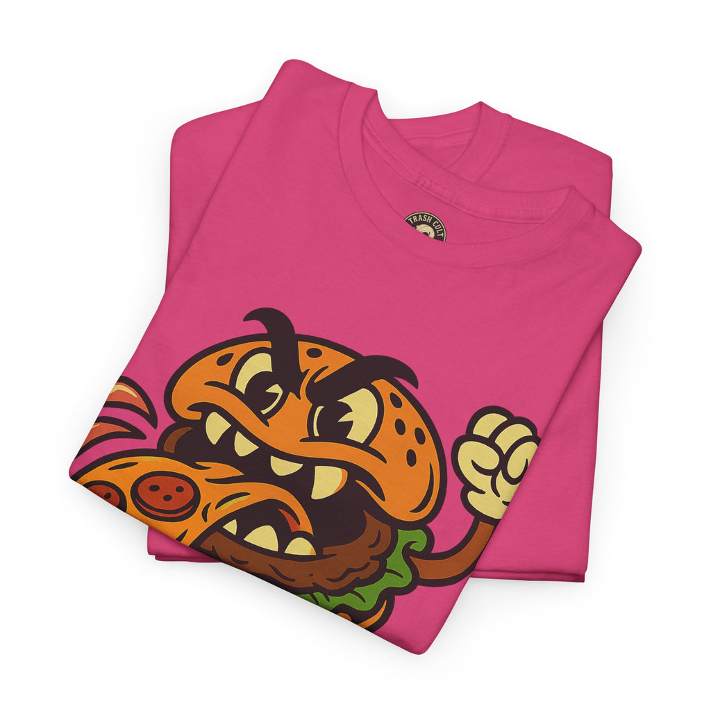 Angry Burger Pizza Spitter Tee – Trash Cult Supply Co | Gildan 5000 Shirt