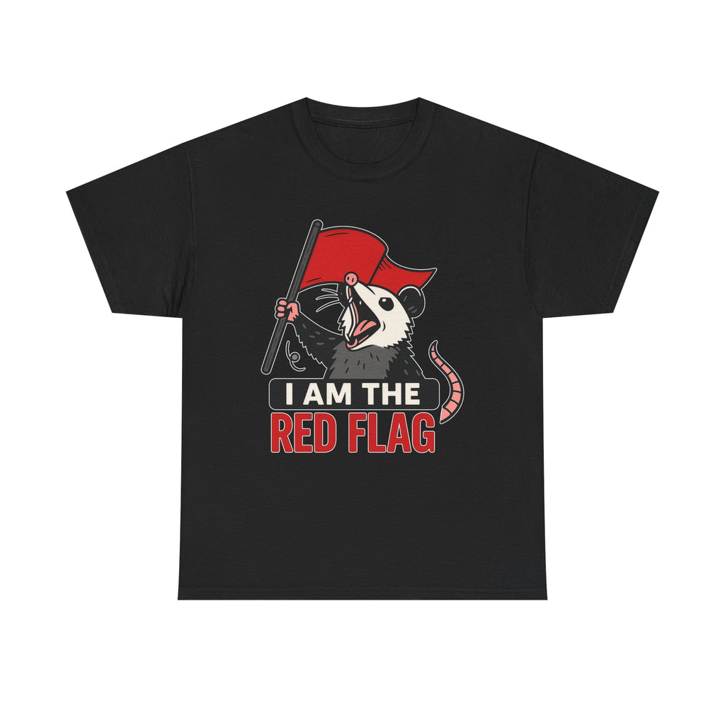 T-Shirt — "I Am The Red Flag" Possum Graphic Tee