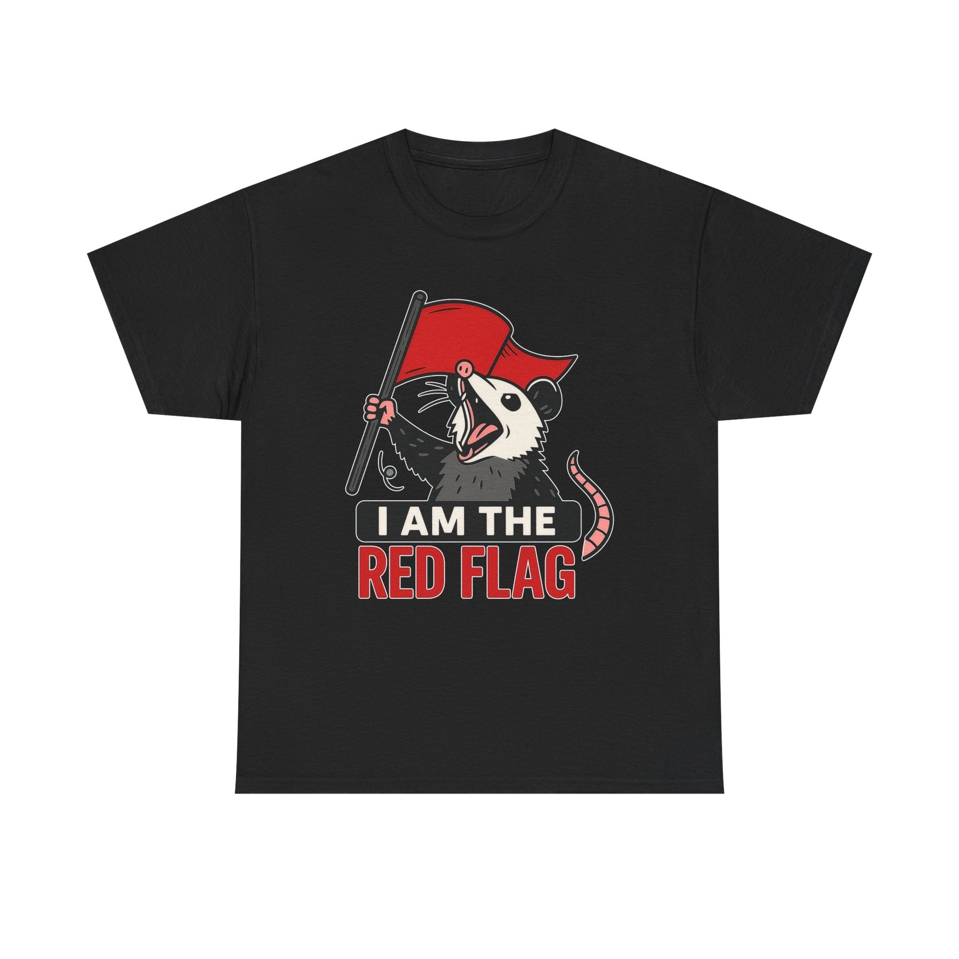 T-Shirt — "I Am The Red Flag" Possum Graphic Tee