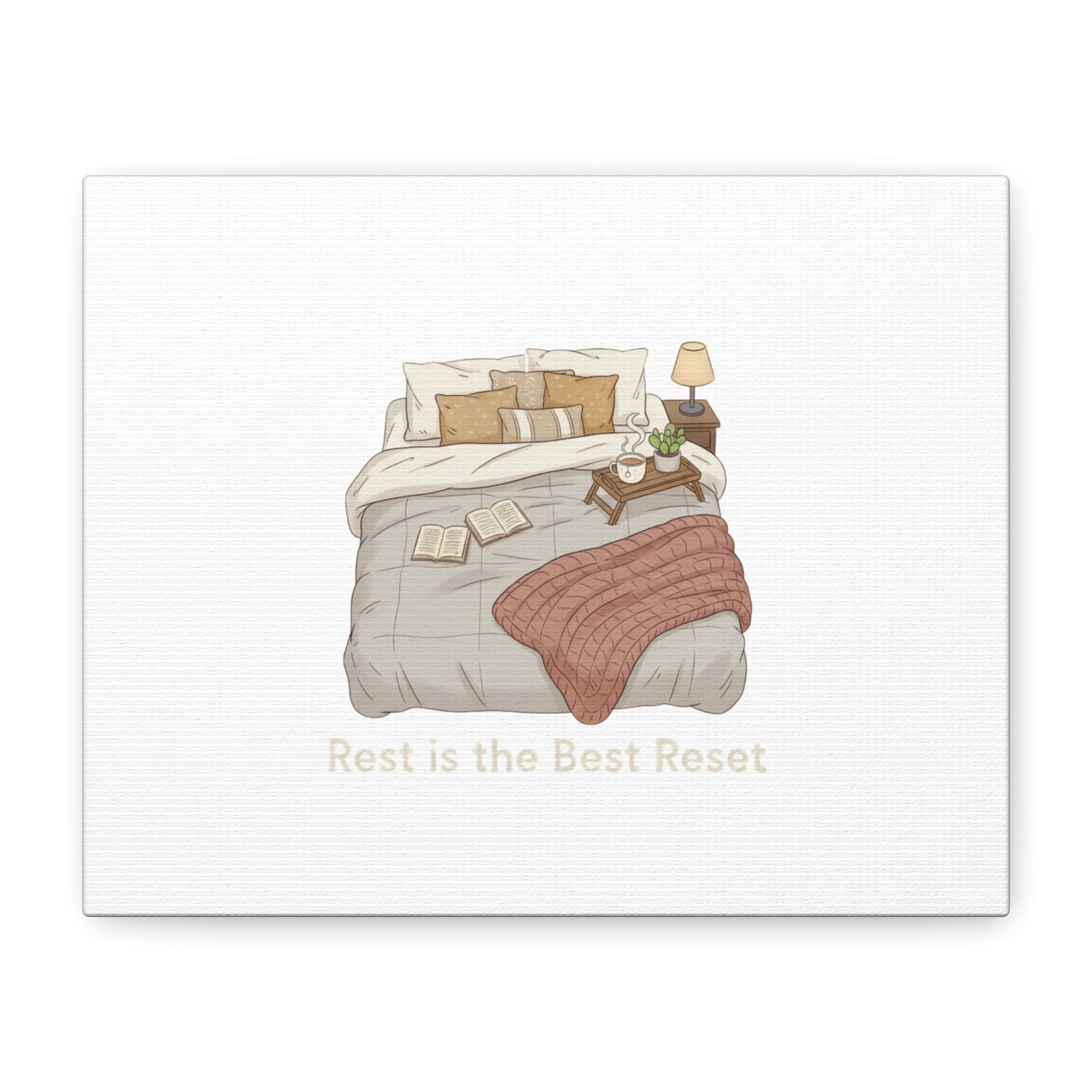 Rest is the Best Reset Canvas | sleepy humor, restful vibes