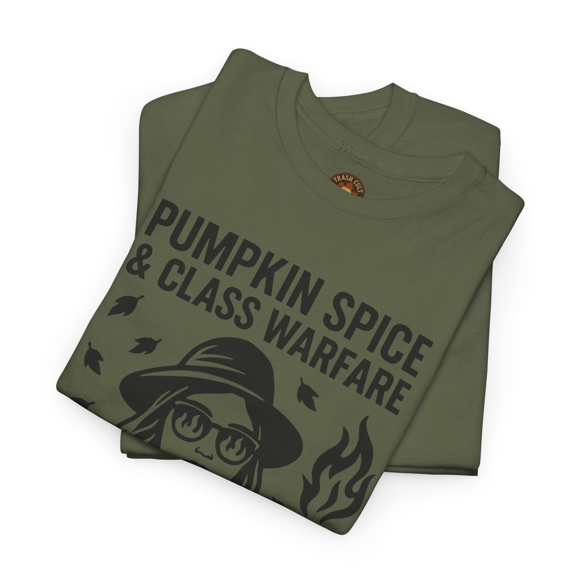 Pumpkin Spice & Class Warfare Shirt – Fall Riot Girl Graphic Tee – Fall of Humanity Collection – Trash Cult Supply Co.