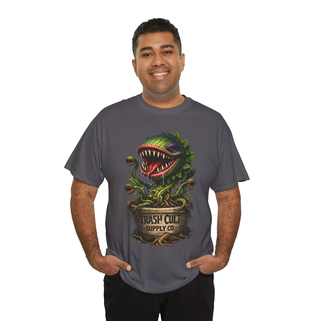 Carnivorous Plant Graphic Tee — "Trash Cult Supply Co." Potted Monster Shirt