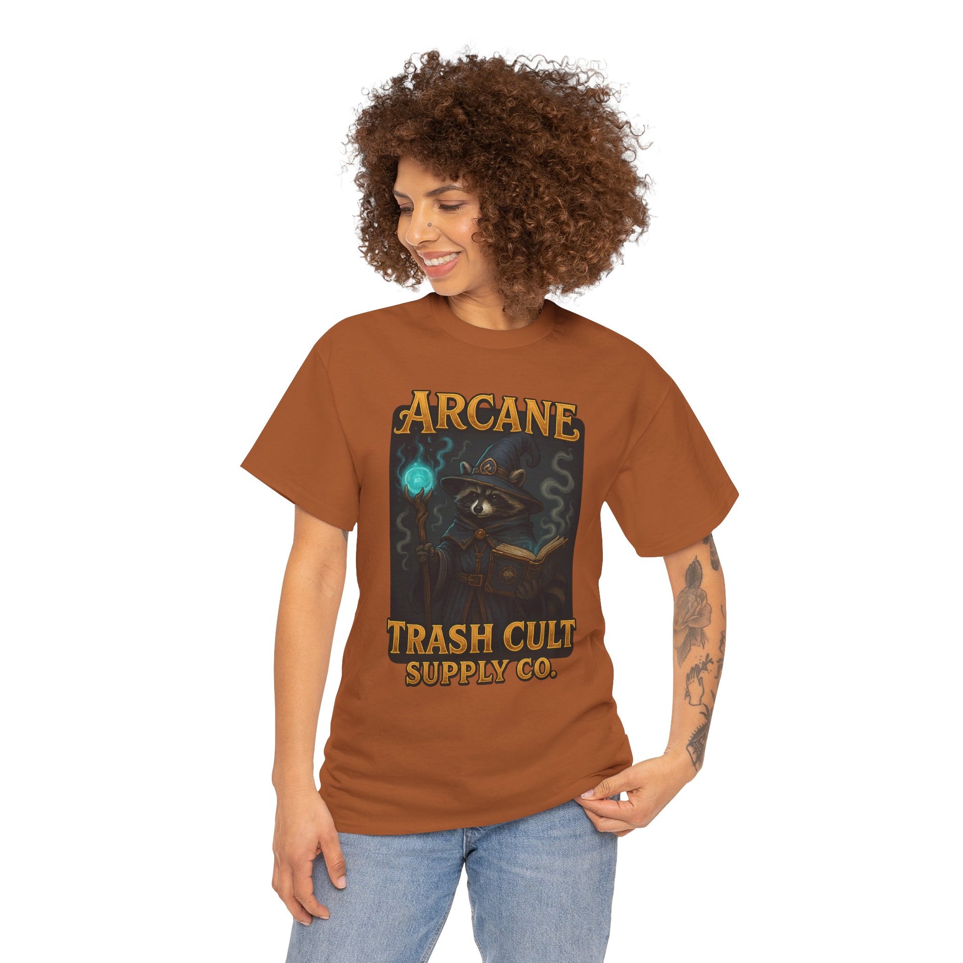 Arcane Trash Cult Unisex Heavy Cotton Tee, Cult Merchandise, Witchy Style, Halloween Tee, Casual Everyday Wear